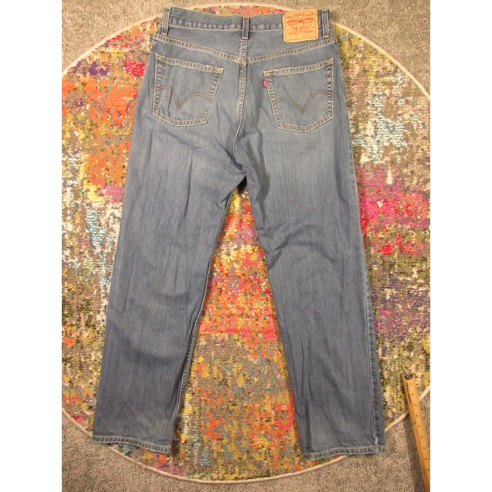 Levi's Levi's Jeans 31x32 Medium Wash Blue Denim Classic Relaxed Fit Straight Leg 5-Pocket Mens Size US 31 - 2 Thumbnail