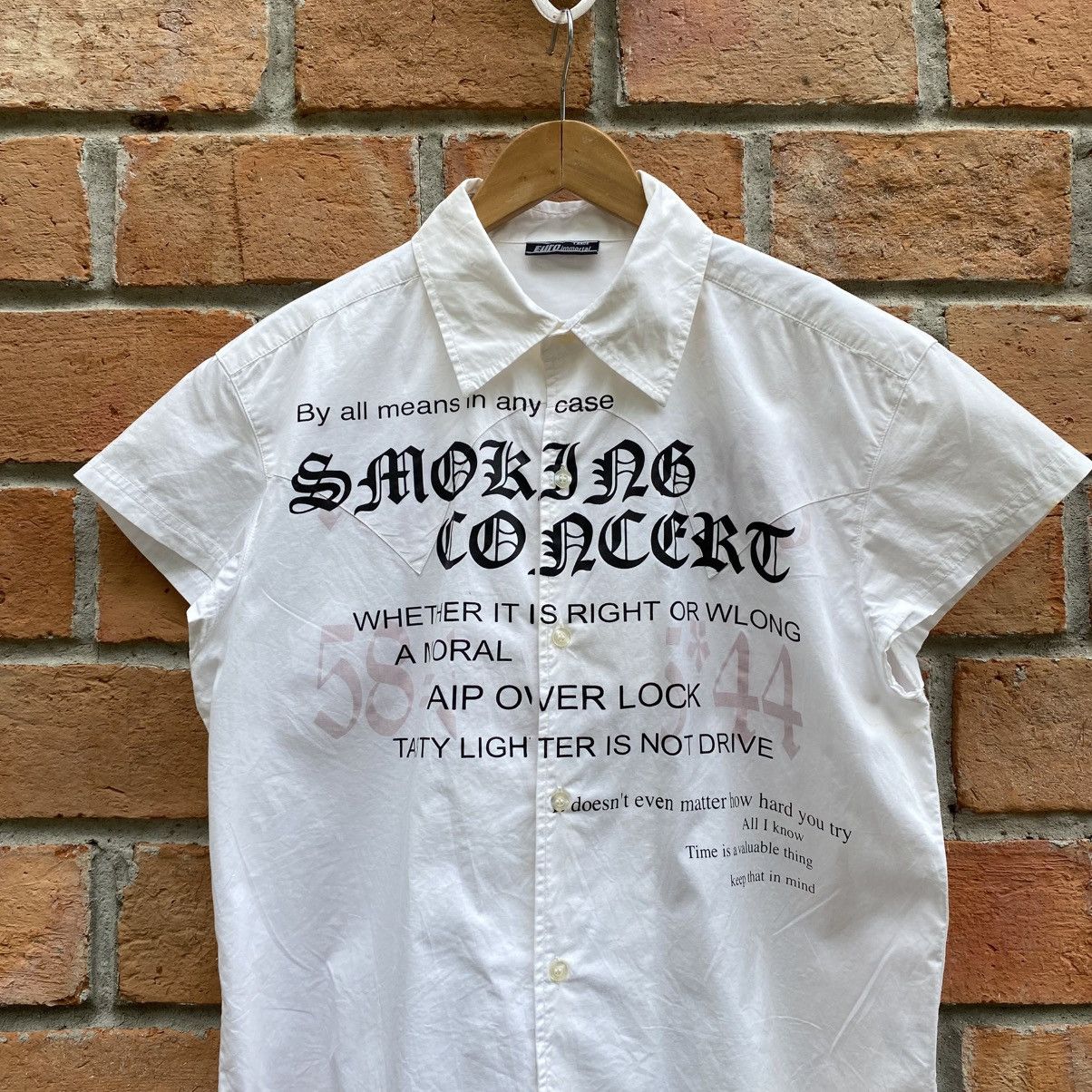 Designer EURO immortal Y2K Punk Smoking Concert Typography Shirt Size L / US 10 / IT 46 - 7 Thumbnail