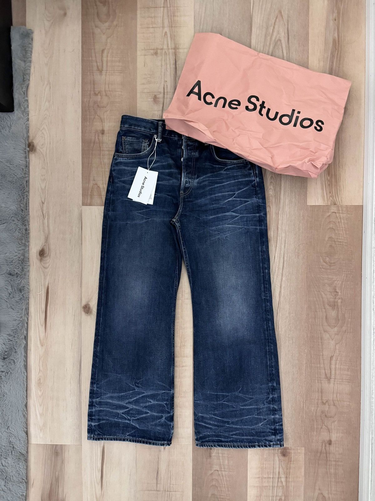 Acne Studios 2021f Broadway loose fit jeans | Grailed