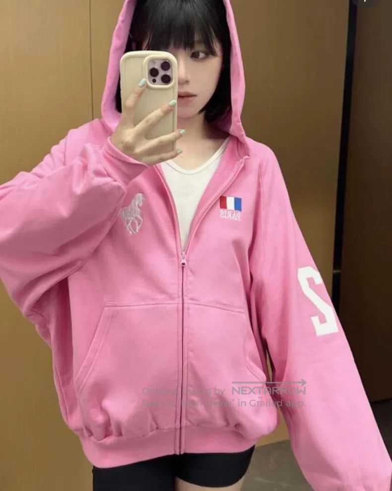 Balenciaga Balenciaga Pink War Horse Flag Polo Hoodie Size US L / EU 52-54 / 3 - 8 Thumbnail