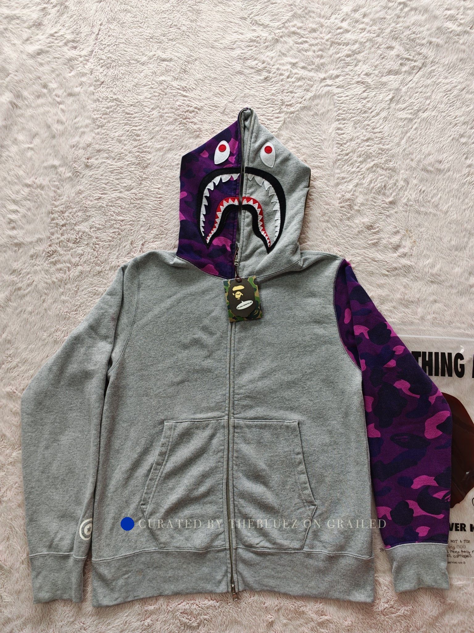 Bape Multi Camo Shark Hoodie in Size L Size US L / EU 52-54 / 3 - 1 Thumbnail