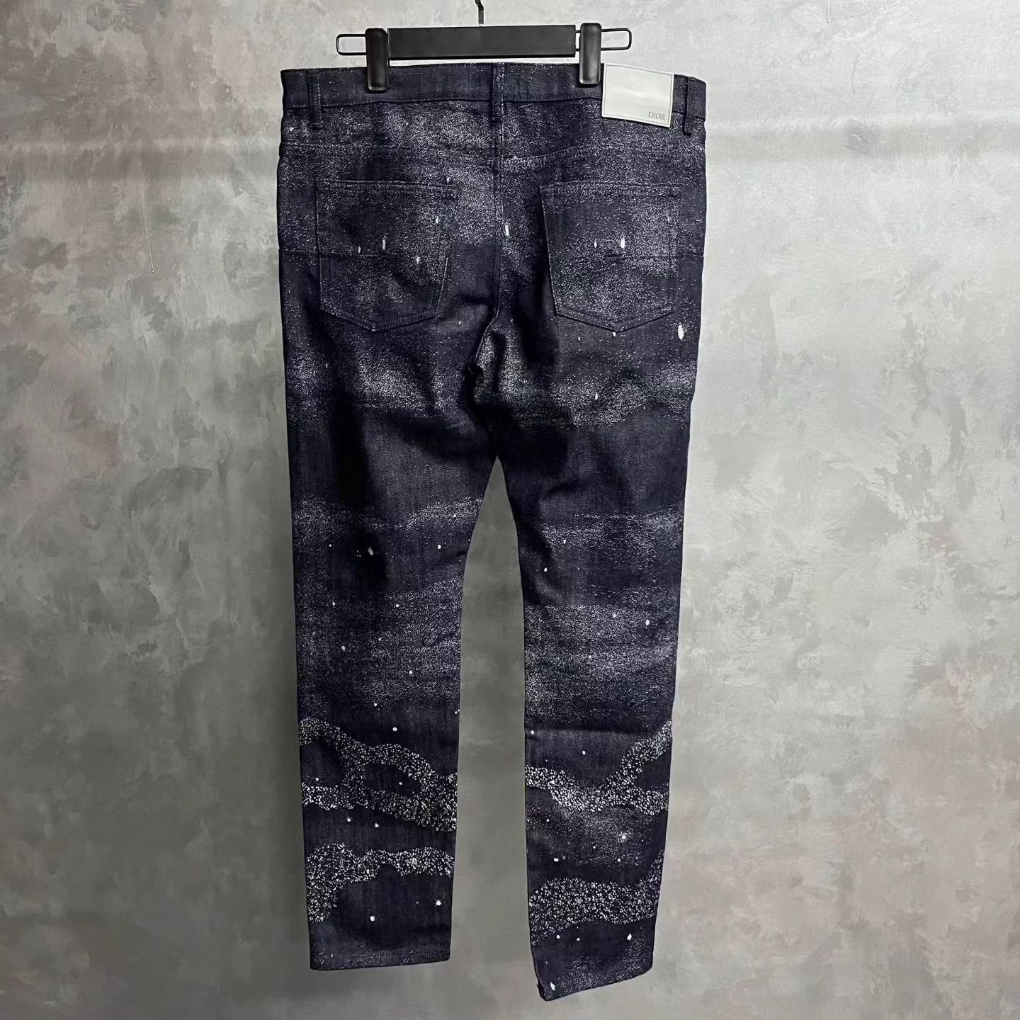 Dior Dior black dyed pattern print casual mid-waist jeans size 34 Size US 34 / EU 50 - 2 Thumbnail