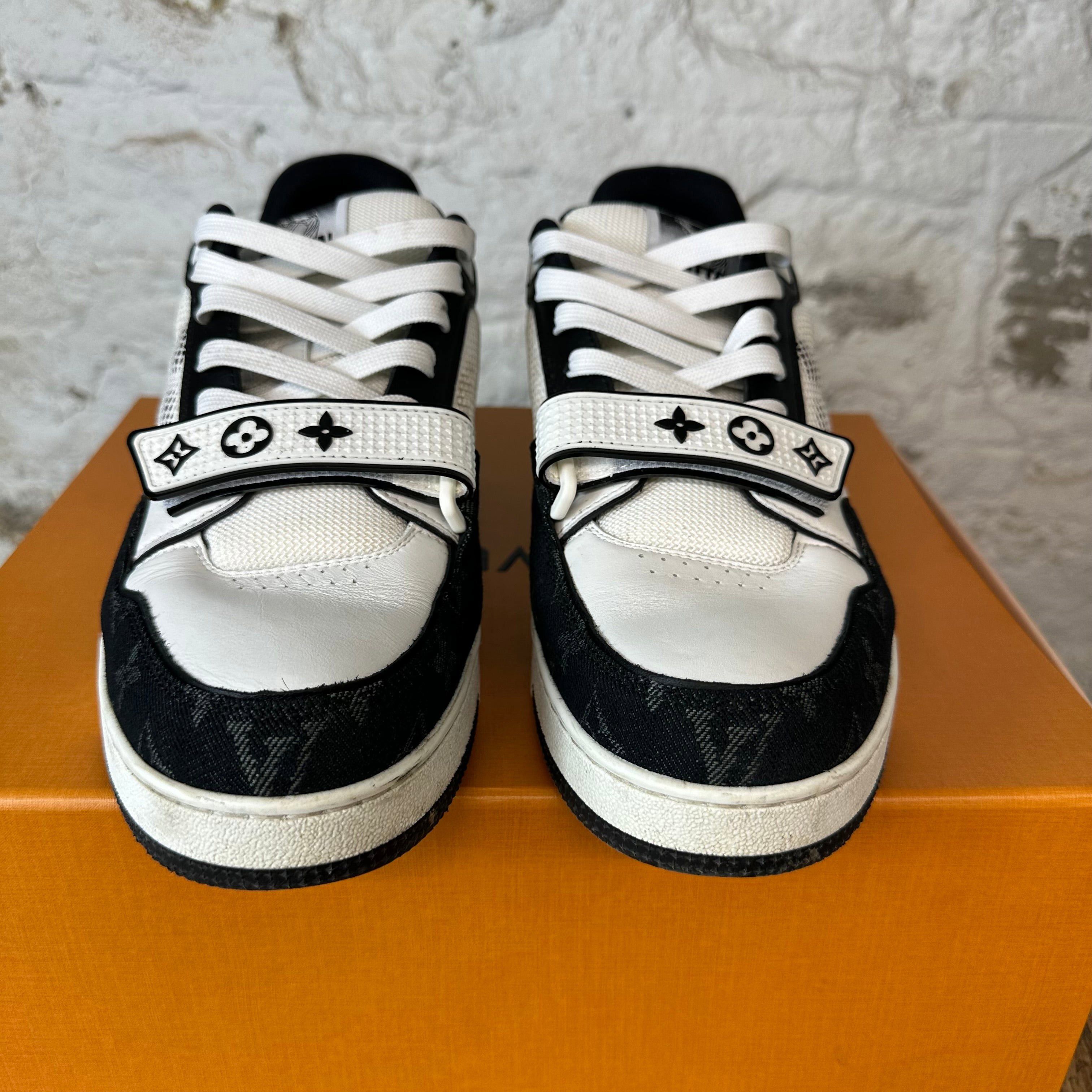 Louis Vuitton Louis Vuitton Black White Strap Trainer Sz 10.5 (9LV) Size US 10.5 / EU 43-44 - 3 Thumbnail