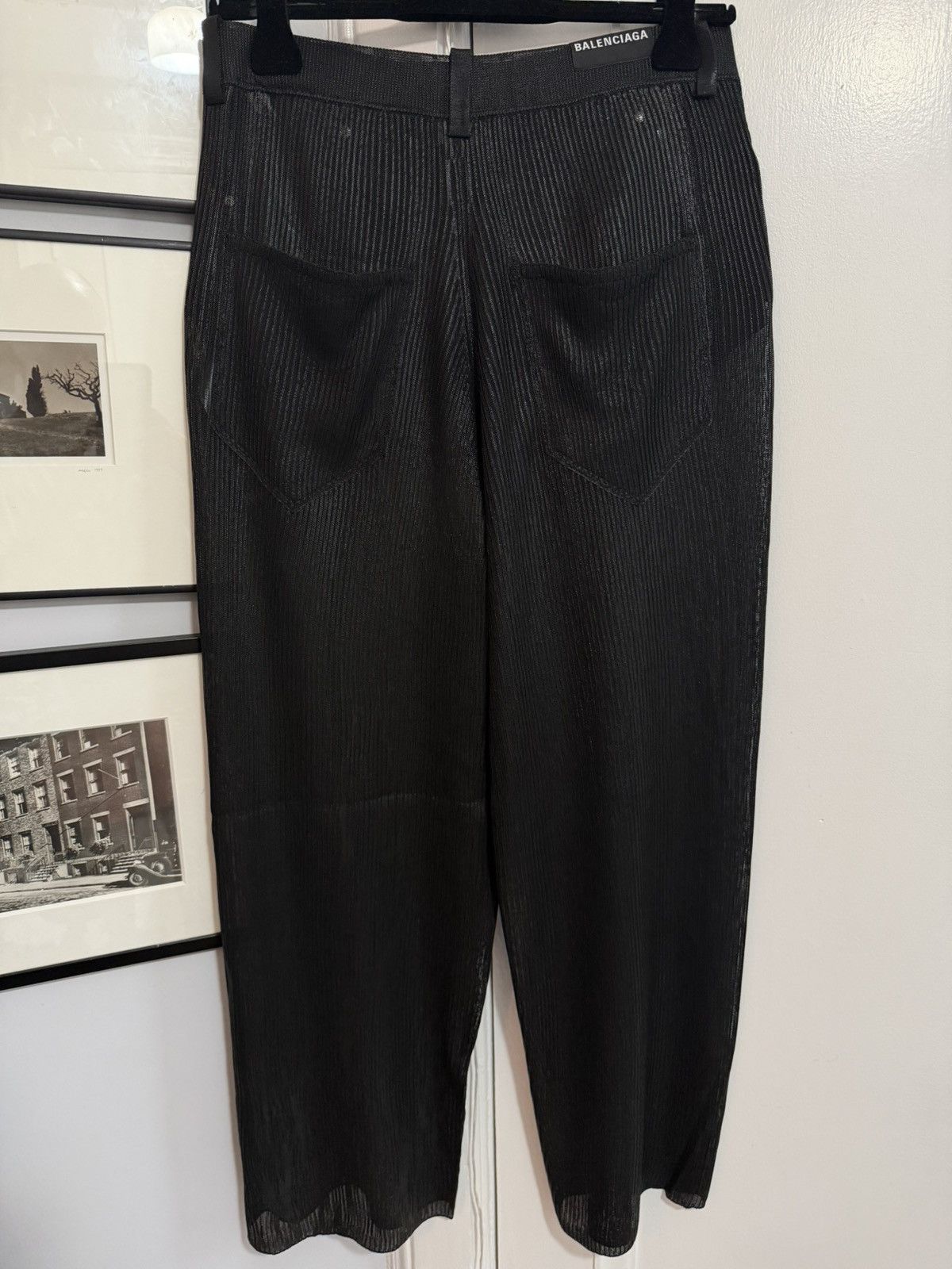 Balenciaga Fall 23 Rubberized Rib Knit Baggy Pant [S] Size US 30 / EU 46 - 3 Thumbnail