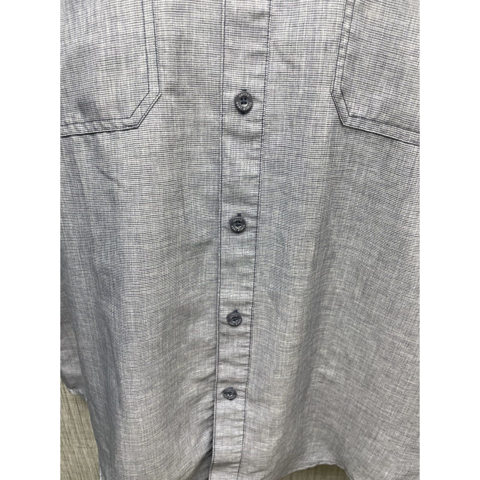Orvis Orvis Blue Short Sleeve Button-Down Pocket T-Shirt Mens 2XL Size US XXL / EU 58 / 5 - 3 Thumbnail