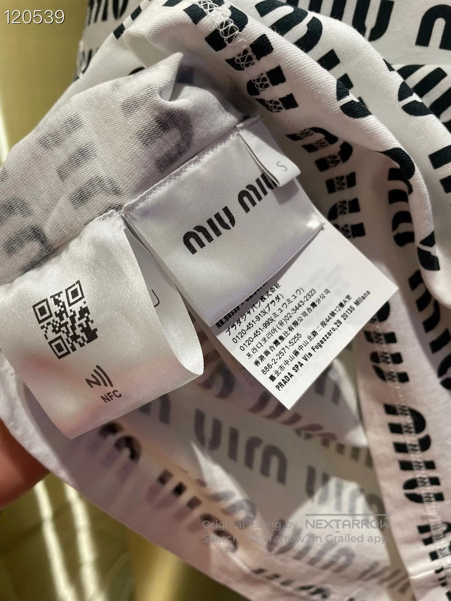 Miu Miu Miu Miu Logo Print Cotton Short. Size S / US 4 / IT 40 - 3 Thumbnail