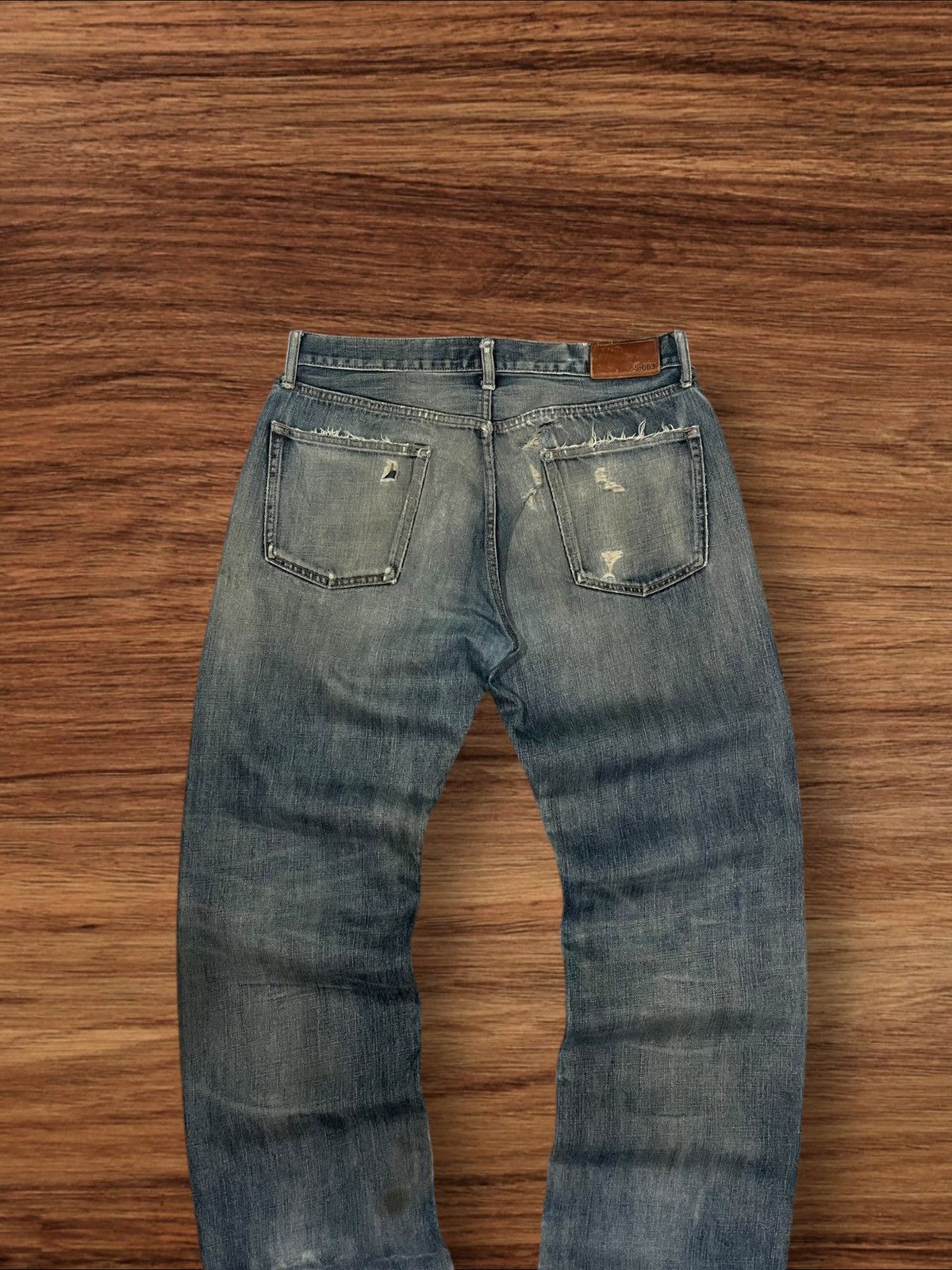 Jun Takahashi Vintage Japanese Brand Uniqlo Trash Ripped Classic Fit Jeans Size US 34 / EU 50 - 5 Thumbnail