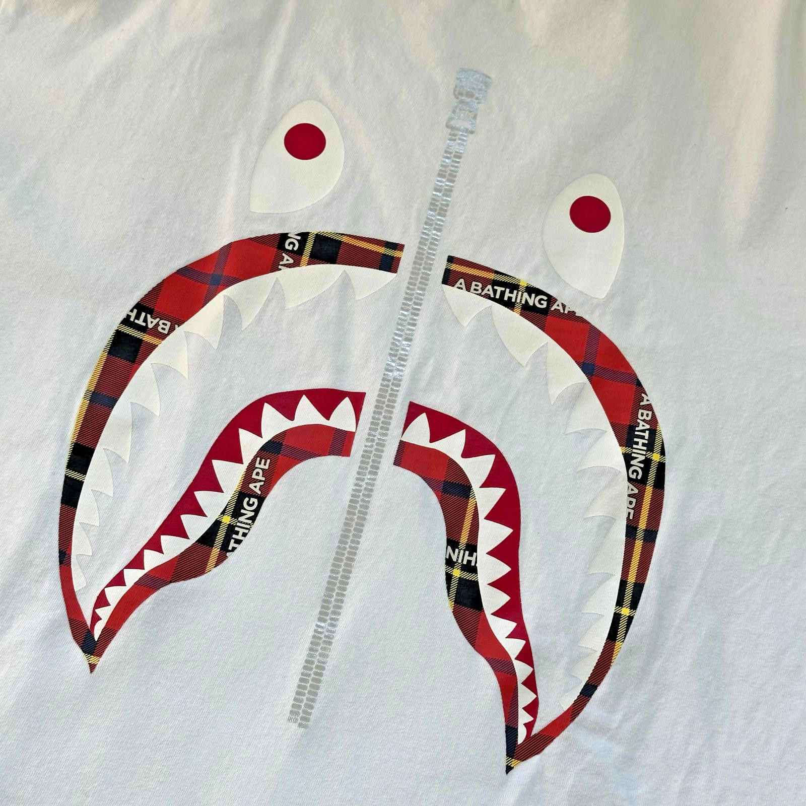Other A Bathing ape BAPE Logo Check Shark Tee Size US XL / EU 56 / 4 - 2 Thumbnail