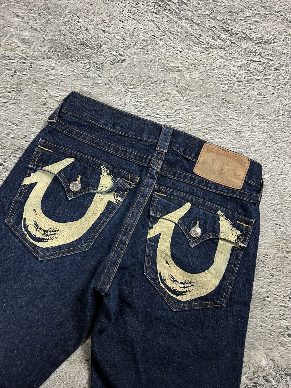 True Religion True Religion jeans bootcut navy blue painted horseshoe Y2K Size US 34 / EU 50 - 2 Thumbnail
