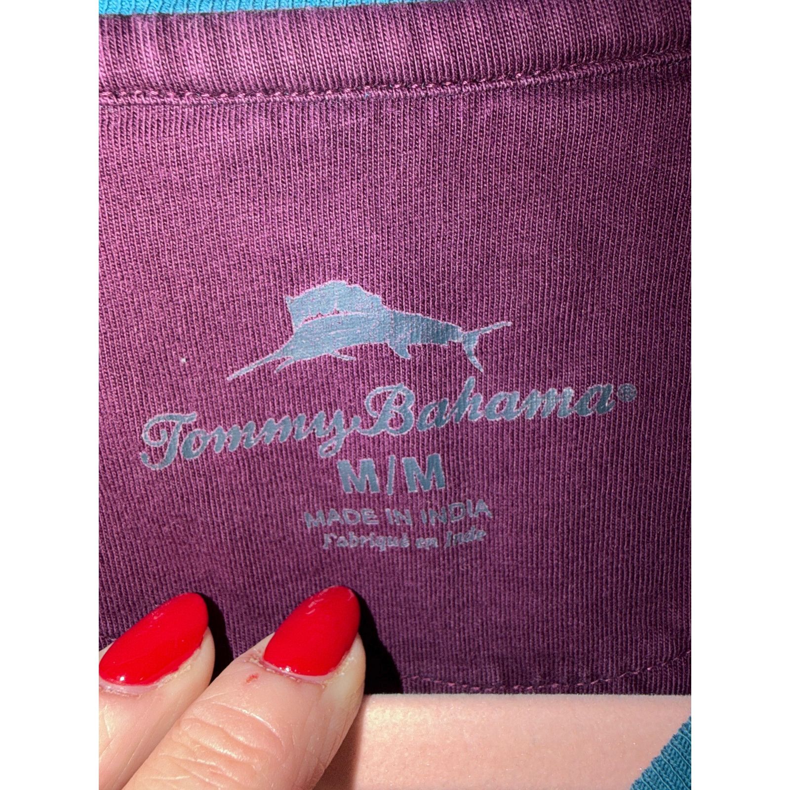 Tommy Bahama Tommy Bahama Blue Short Sleeve Crew Neck Cotton T-Shirt Size M / US 6-8 / IT 42-44 - 9 Thumbnail