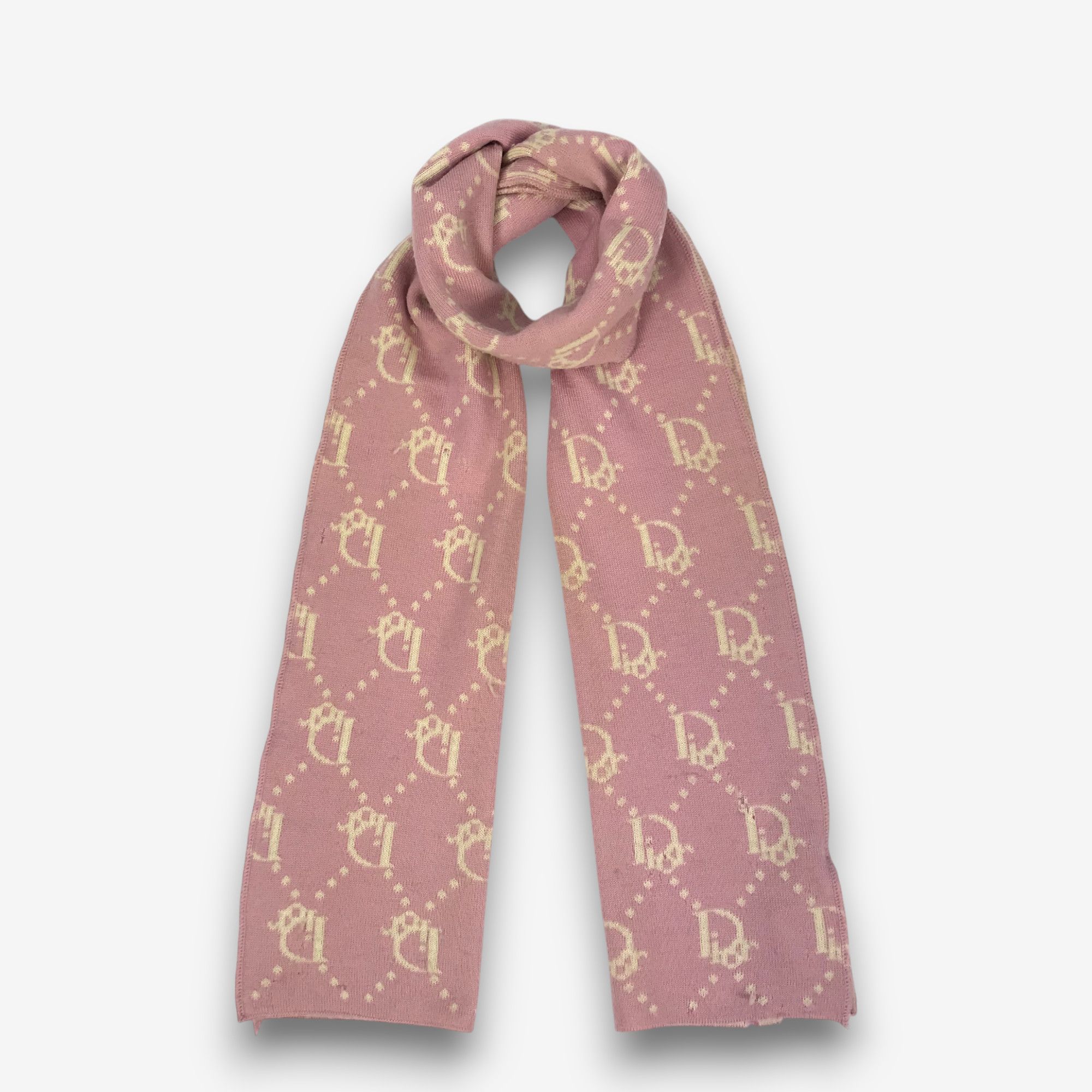 Christian Dior Monsieur Vintage Christian Dior Scarf Knit Monogram Wool Scarves Size ONE SIZE - 1 Thumbnail