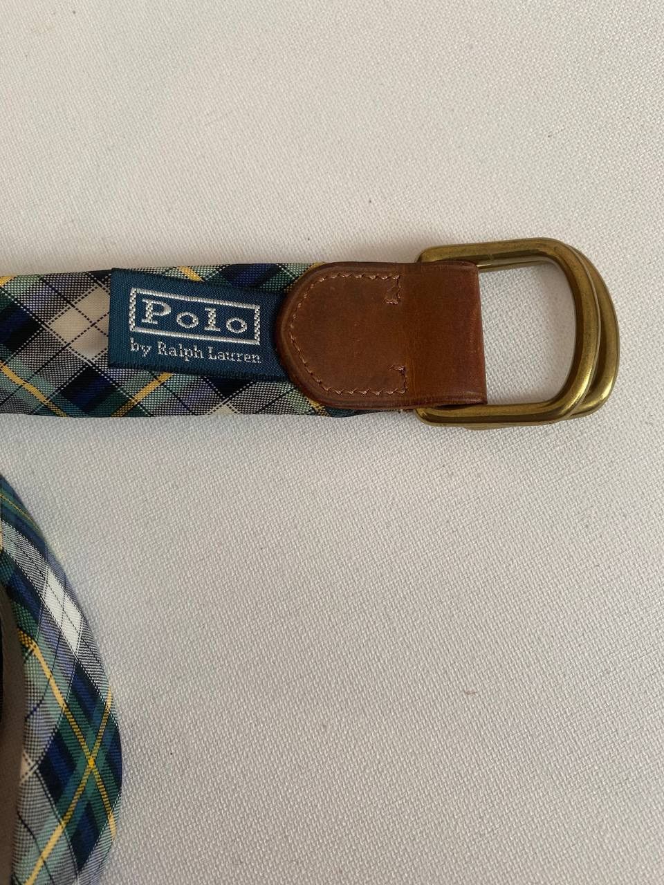 Polo Ralph Lauren POLO by RALPH LAUREN Plaid D-Ring BELT cotton / Leather Logo Size ONE SIZE - 3 Thumbnail