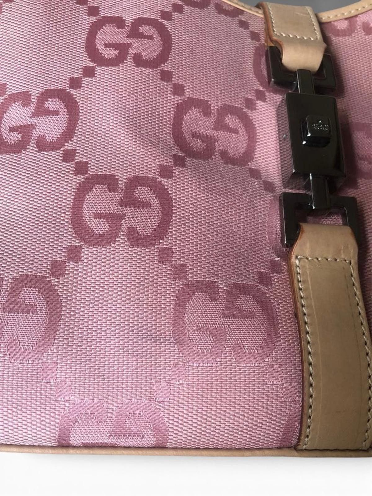 Gucci Gucci - Pink GG Monogram Canvas Shoulder Bag Size ONE SIZE - 8 Thumbnail