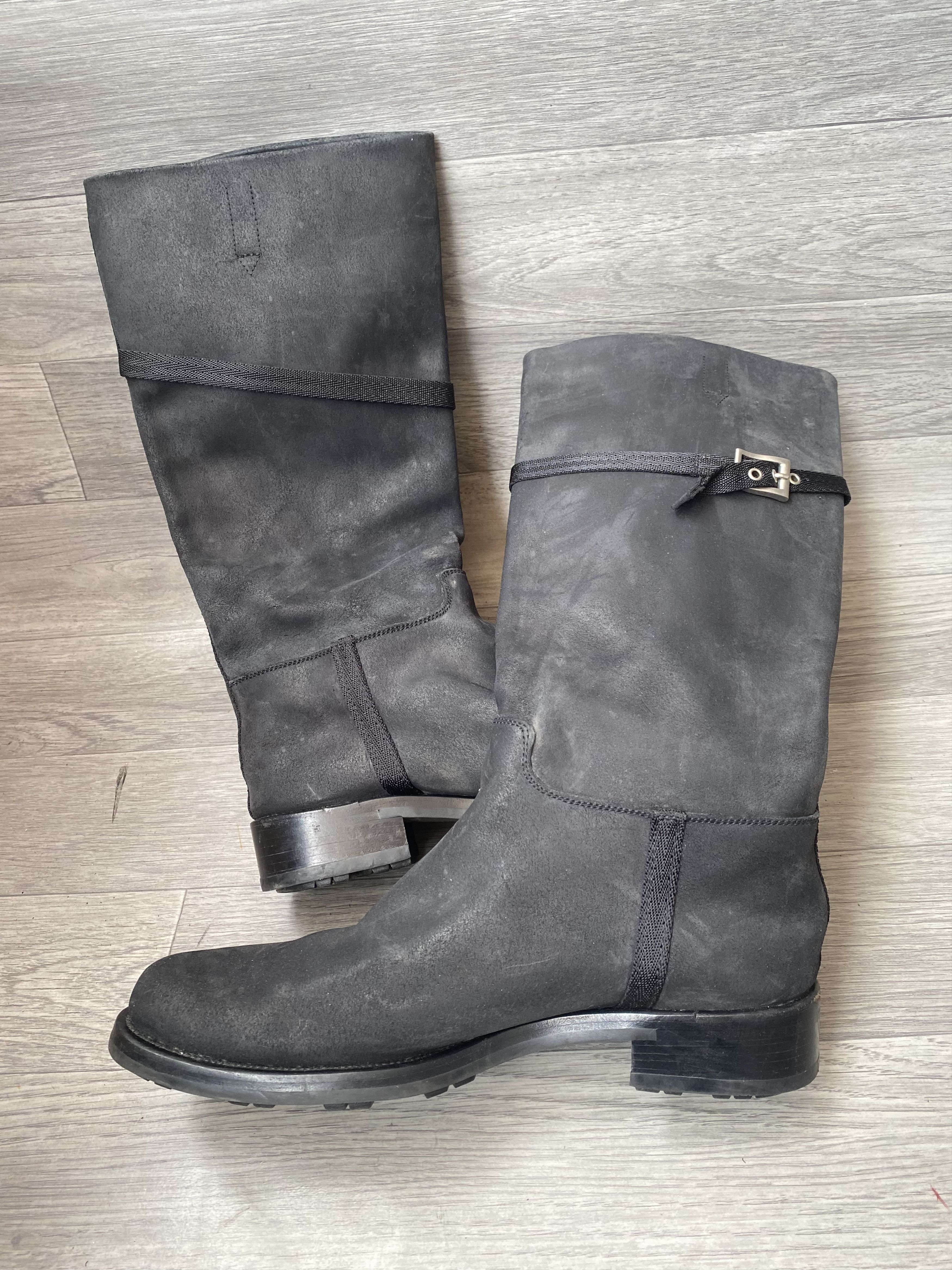 Prada Prada black suede tall riding boots sz 41 Size US 10.5 / IT 40.5 - 8 Thumbnail