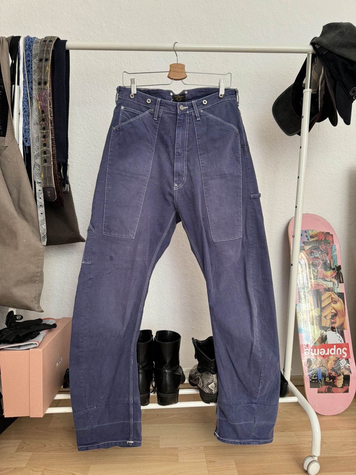 Lee × Vivienne Westwood Vivienne Westwood x Lee Damaged Denim Size US 31 - 1 Thumbnail