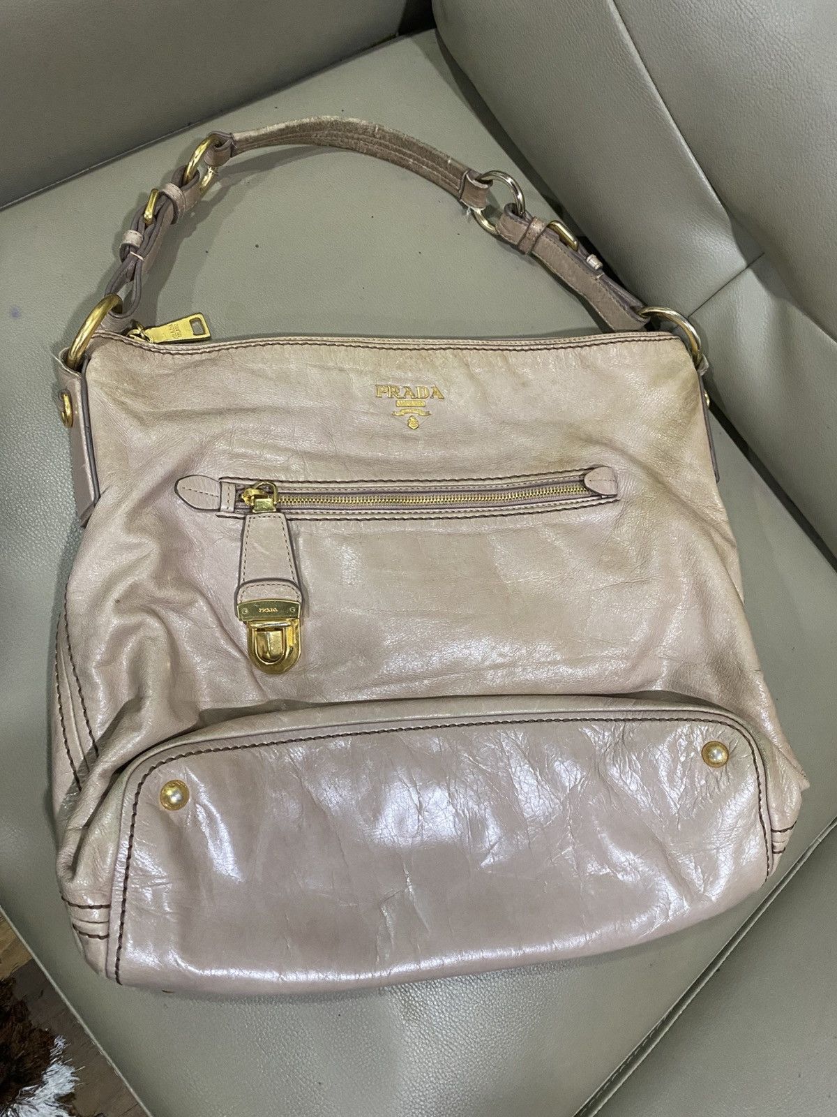 Prada Authentic Prada Saffiano Leather Shoulder Hobo Bag Size ONE SIZE - 23 Thumbnail