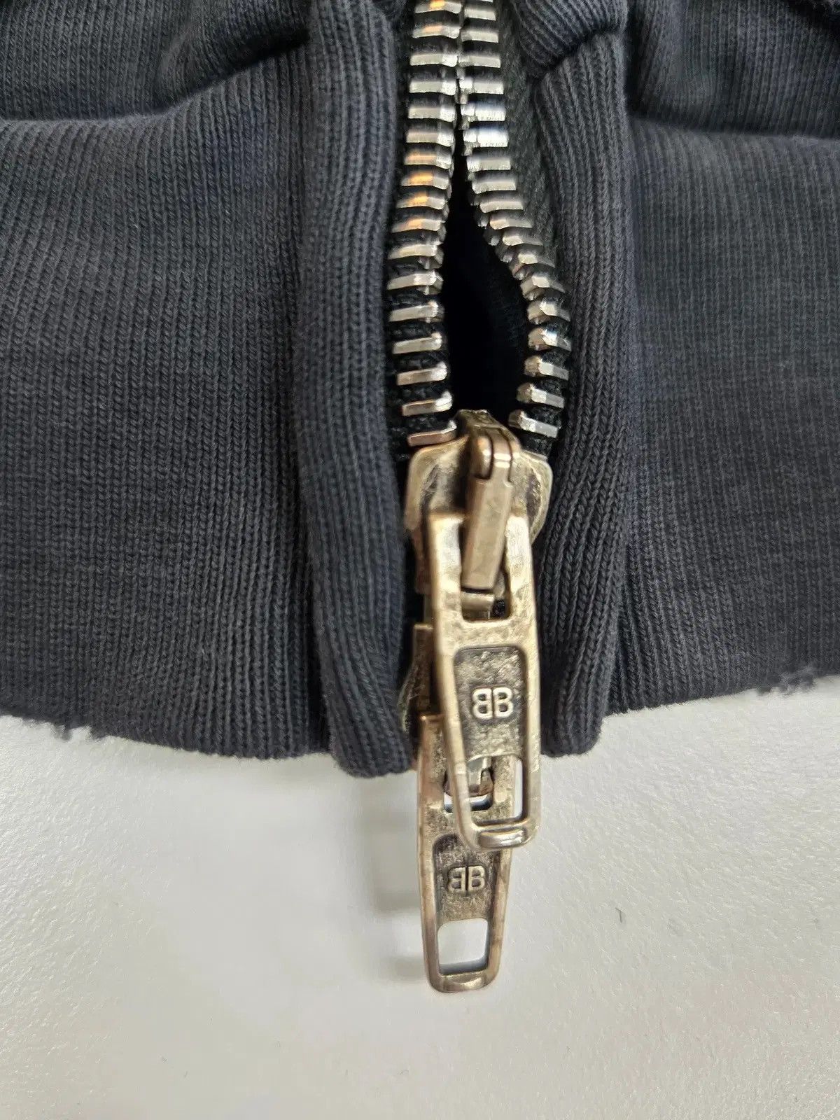 Balenciaga Balenciaga Tape Type Zip Up Ripped Pockets Hoodie Size US XXL / EU 58 / 5 - 5 Thumbnail