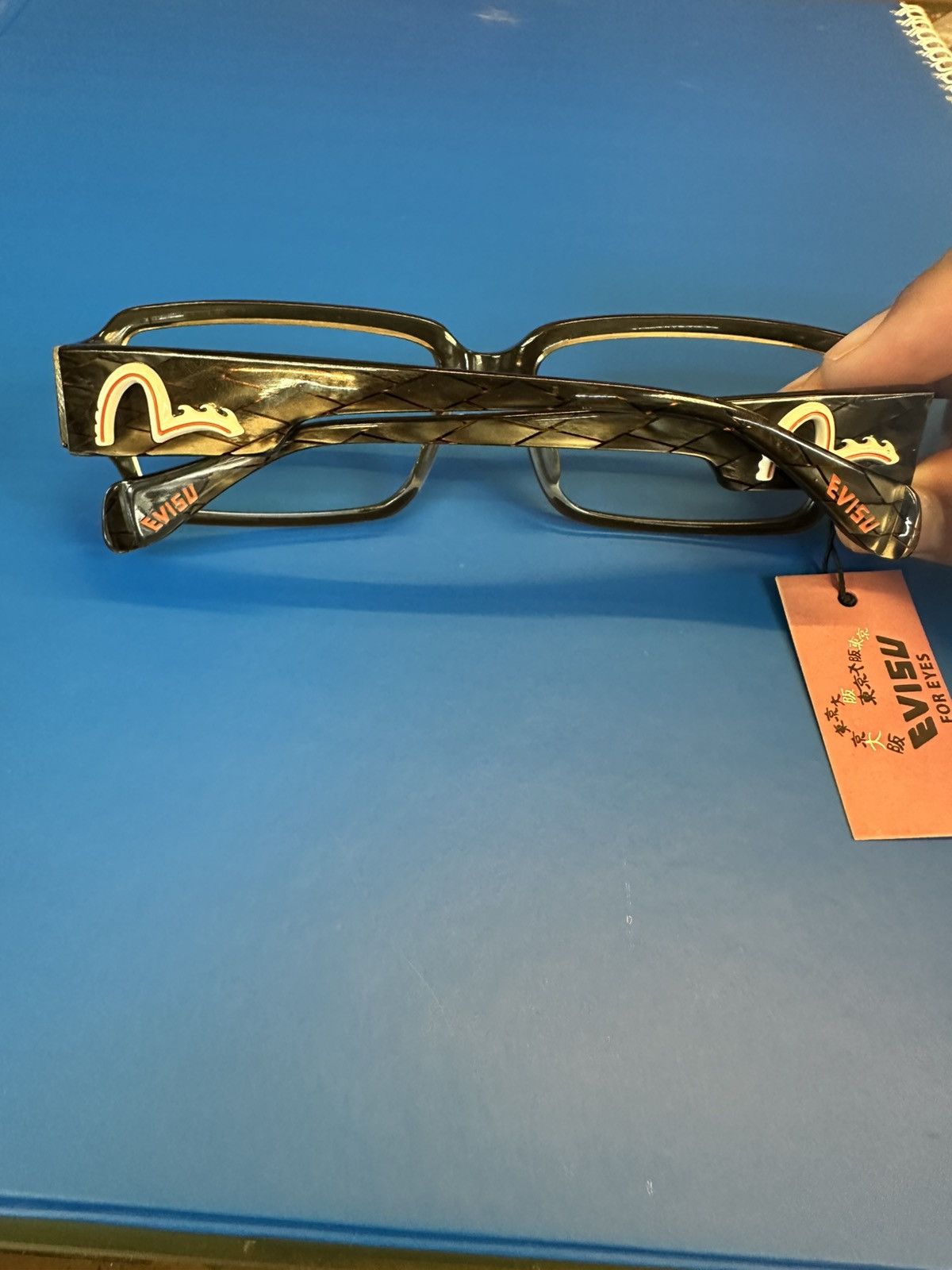 Japanese Brand Y2K Dragon Evisu Japan EVH-8295 55 🛑 17-135✔️Frames ONLY✔️ Size ONE SIZE - 8 Thumbnail