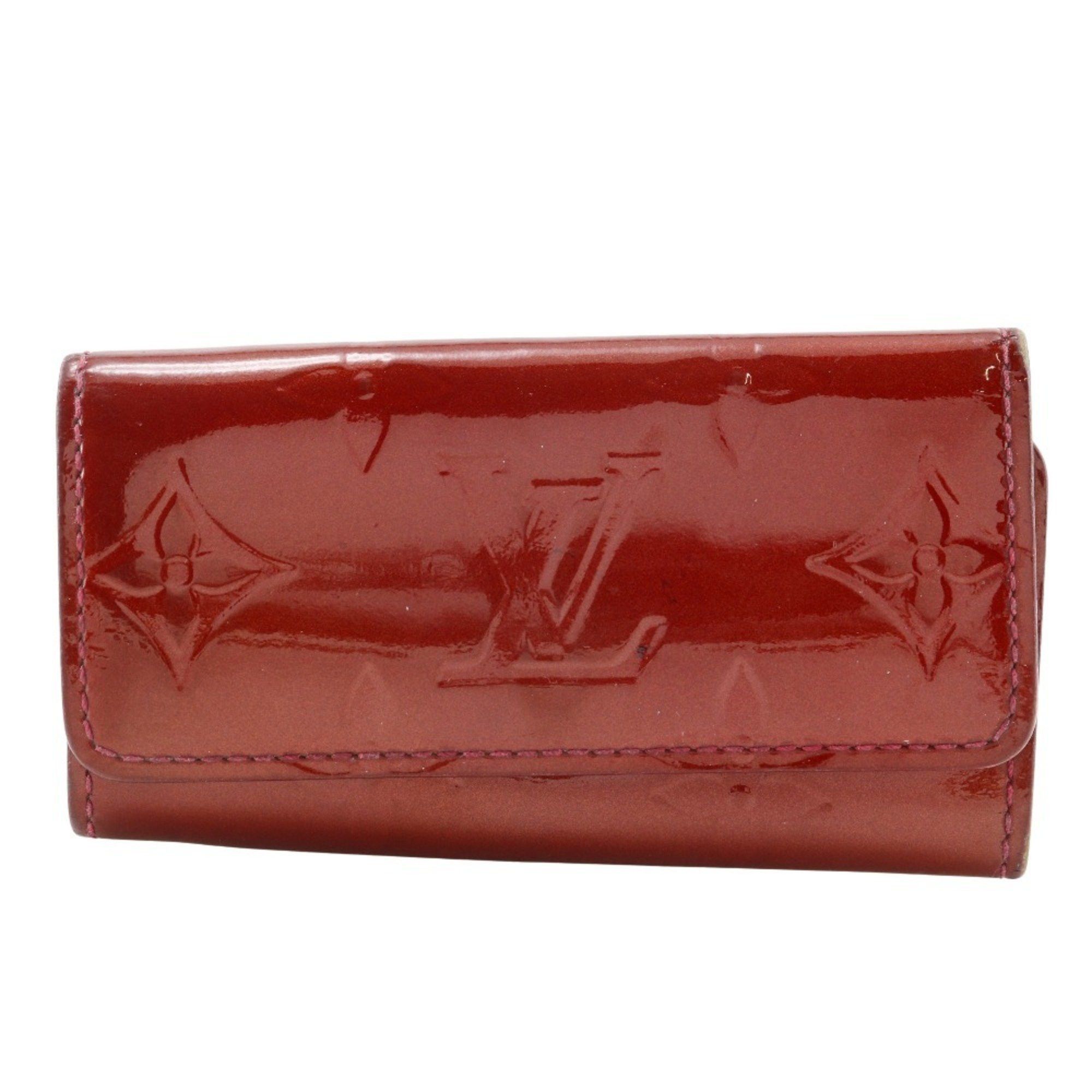 Louis Vuitton Louis Vuitton Multicles4 Key Case M91976 Monogram Vernis Pomme d'Amour 2012 Red TS2112 Snap Button Women's Size ONE SIZE - 1 Thumbnail