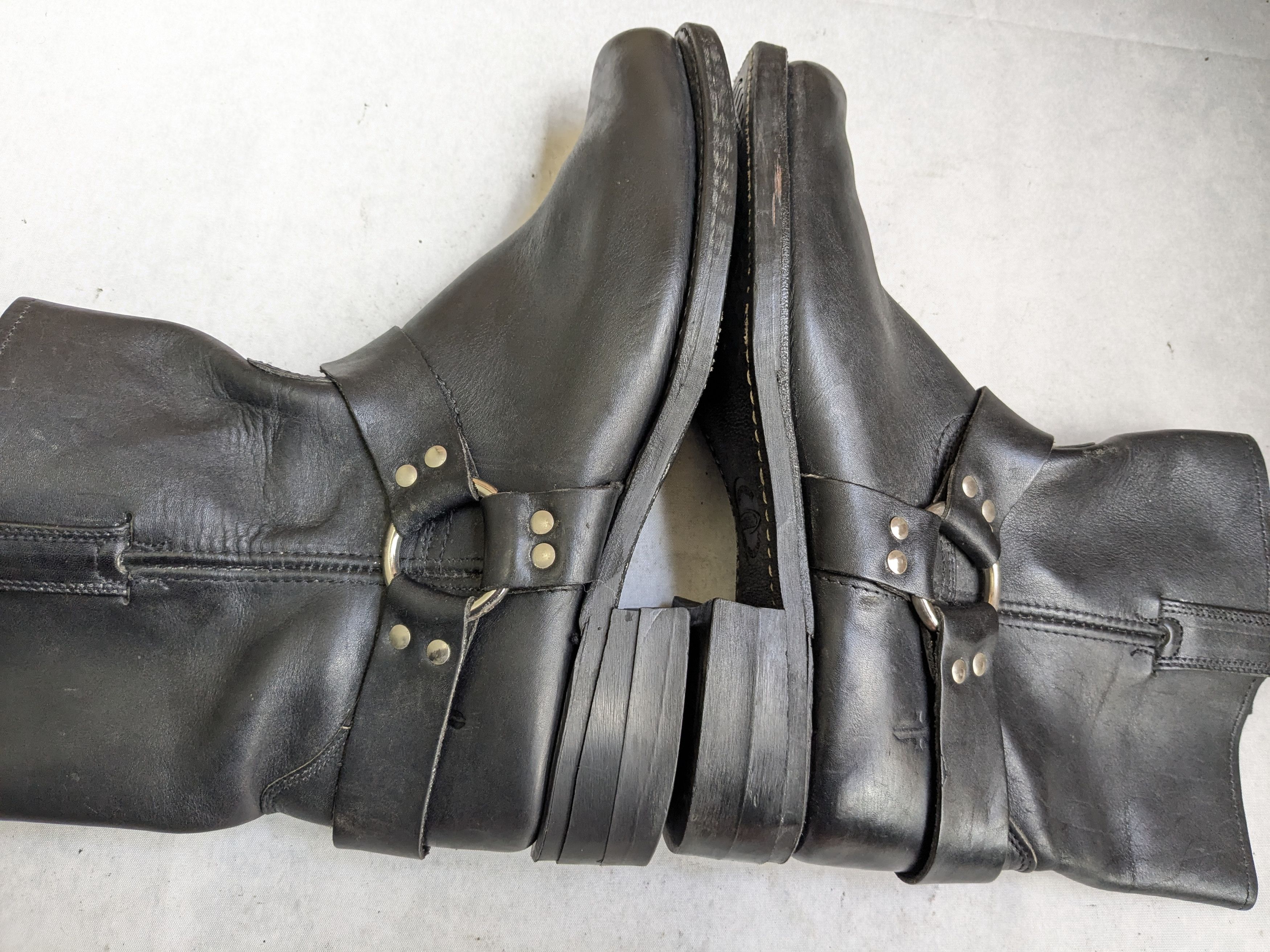 Frye Frye Harness Boots Black 13 M USA Leather Western Size US 13 / EU 46 - 7 Thumbnail