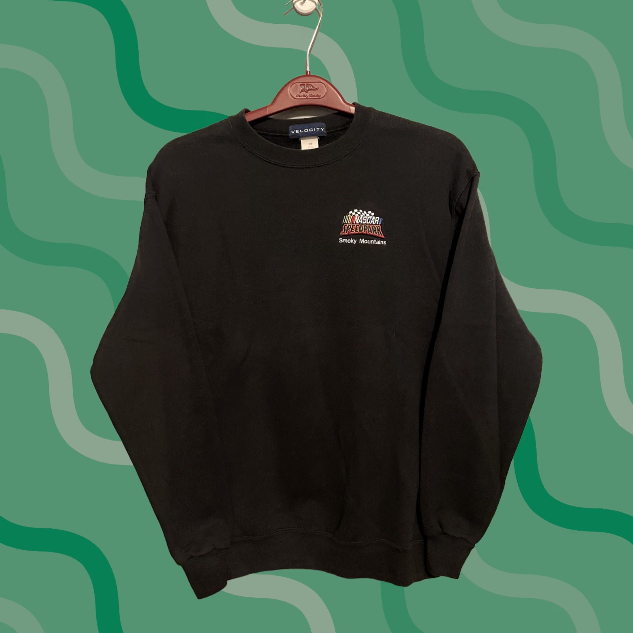 NASCAR VINTAGE Nascar Speed Park Sweatshirt Men Size M Black Cotton Logo Embroidered 90s USA Sports Pullover Sweatshirt Mens Size US M / EU 48-50 / 2 - 1 Thumbnail