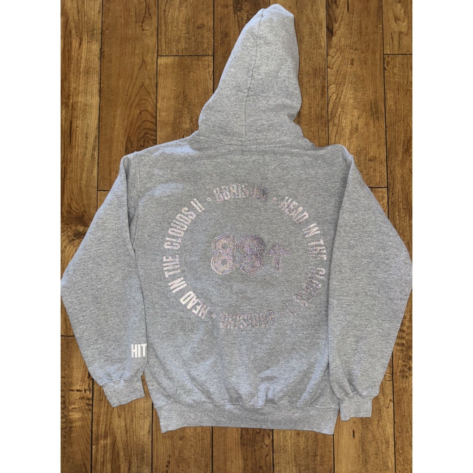 Vintage 88 Rising Head In The Clouds Hoodie Mens Small Gray Pullover 19x24 Size US S / EU 44-46 / 1 - 5 Thumbnail