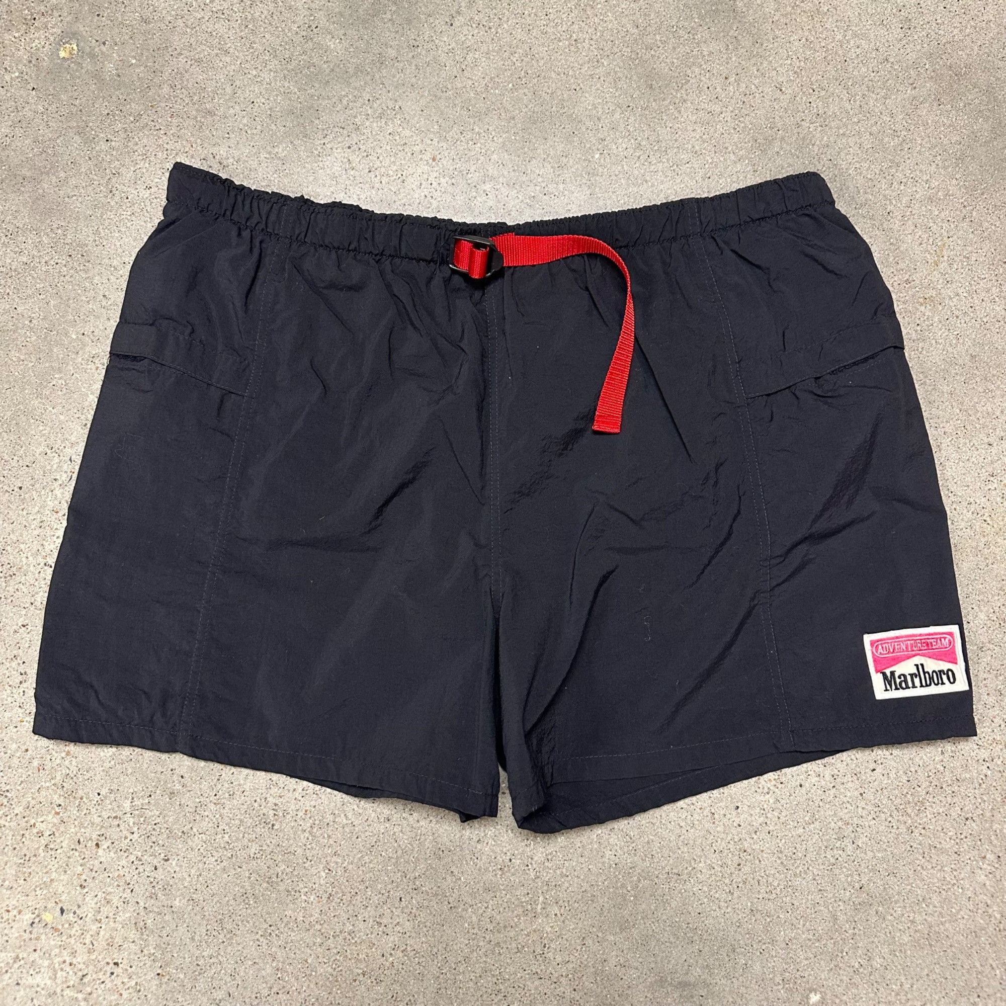 Marlboro × Vintage Vintage 90s Marlboro Adventure Team Adjustable Nylon Shorts Size US 34 / EU 50 - 1 Thumbnail