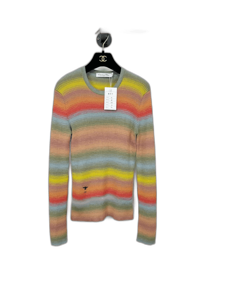 Dior Dior Knit Long Sleeve Bee Top Size L / US 10 / IT 46 - 1 Thumbnail