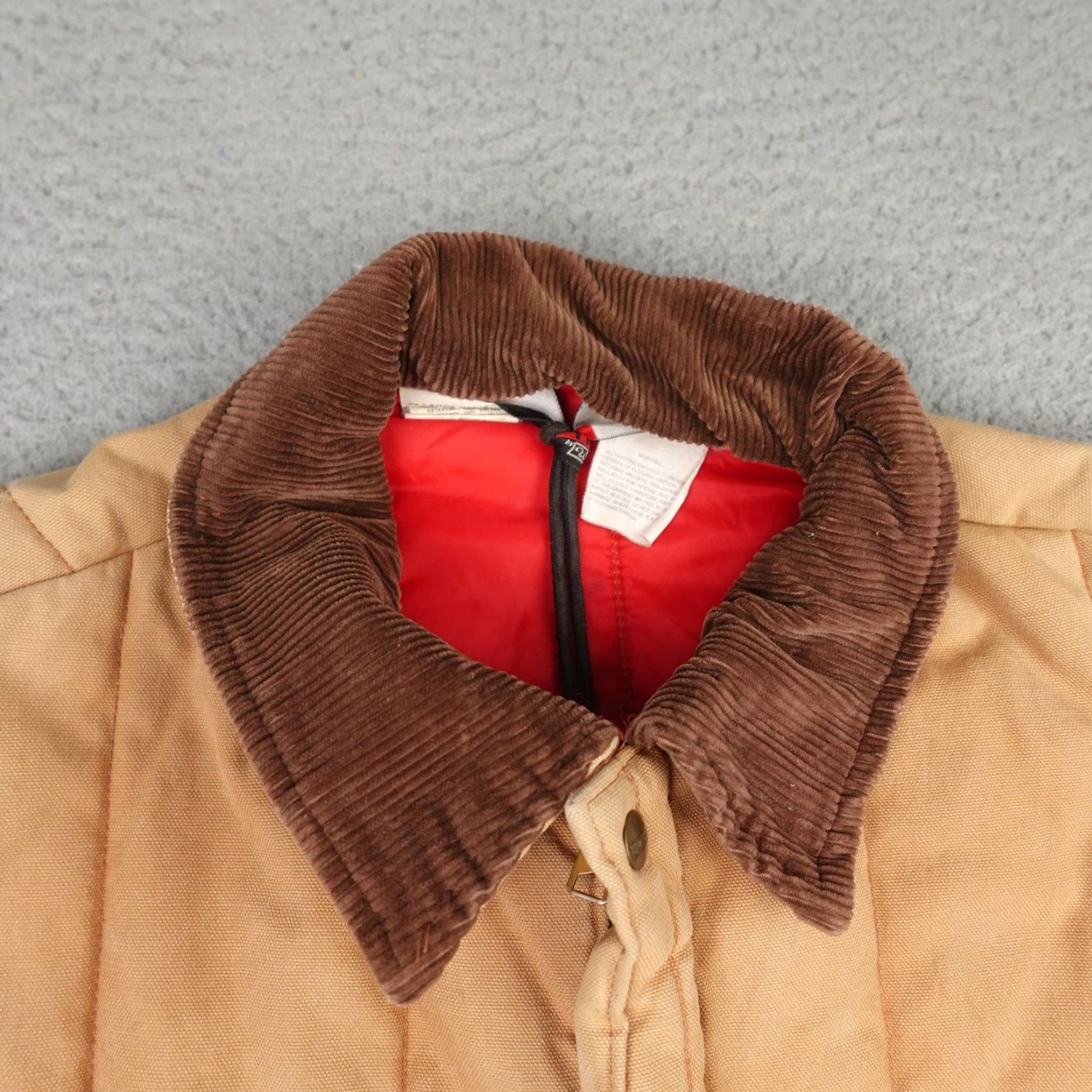 Walls VINTAGE Walls Jacket Mens 2XL Tan Brown Corduroy Collar Workwear USA 90s Size US XXL / EU 58 / 5 - 6 Thumbnail
