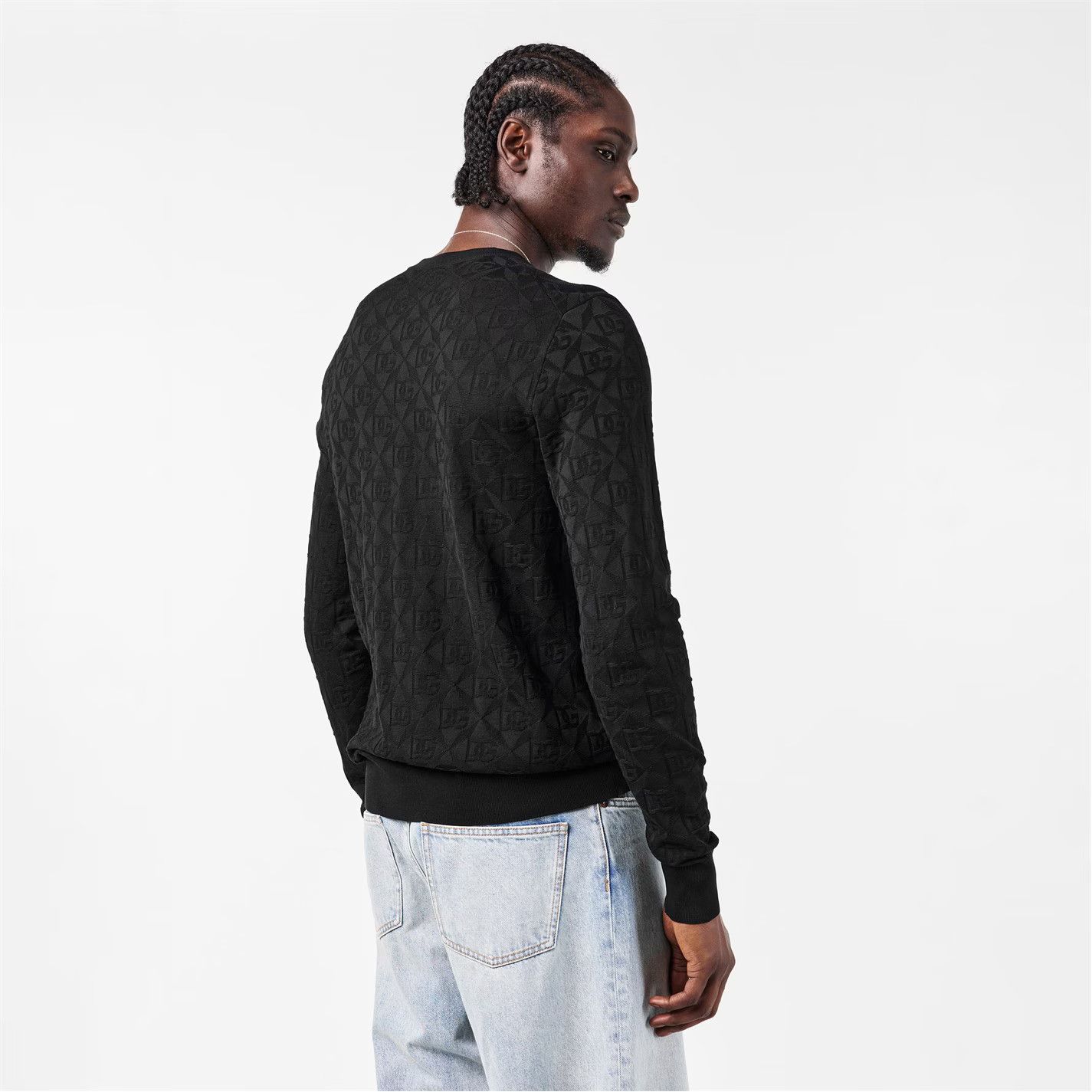 Dolce & Gabbana o1g2r1mq0426 Tailored Fit Crew Neck Jumper in Nero Size US L / EU 52-54 / 3 - 4 Thumbnail