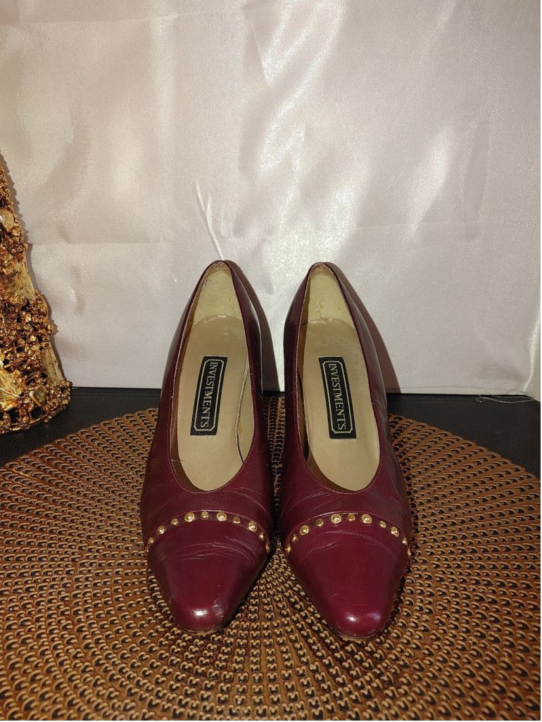 Other Investments Leather Heels Size 37.5 Size US 7 / IT 37 - 2 Thumbnail