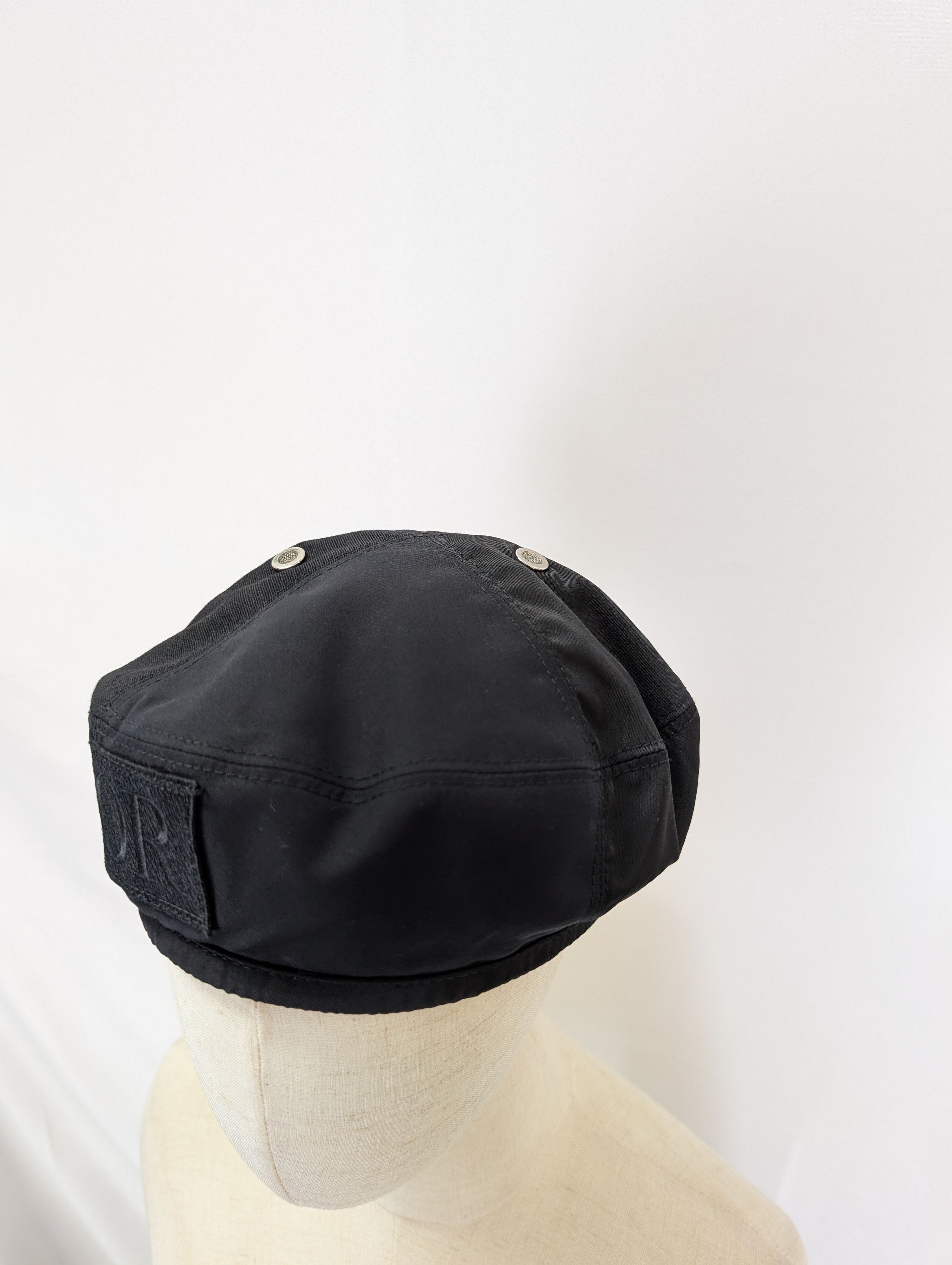 Dior × Sacai Black Beret With Drawstring Size ONE SIZE - 4 Thumbnail