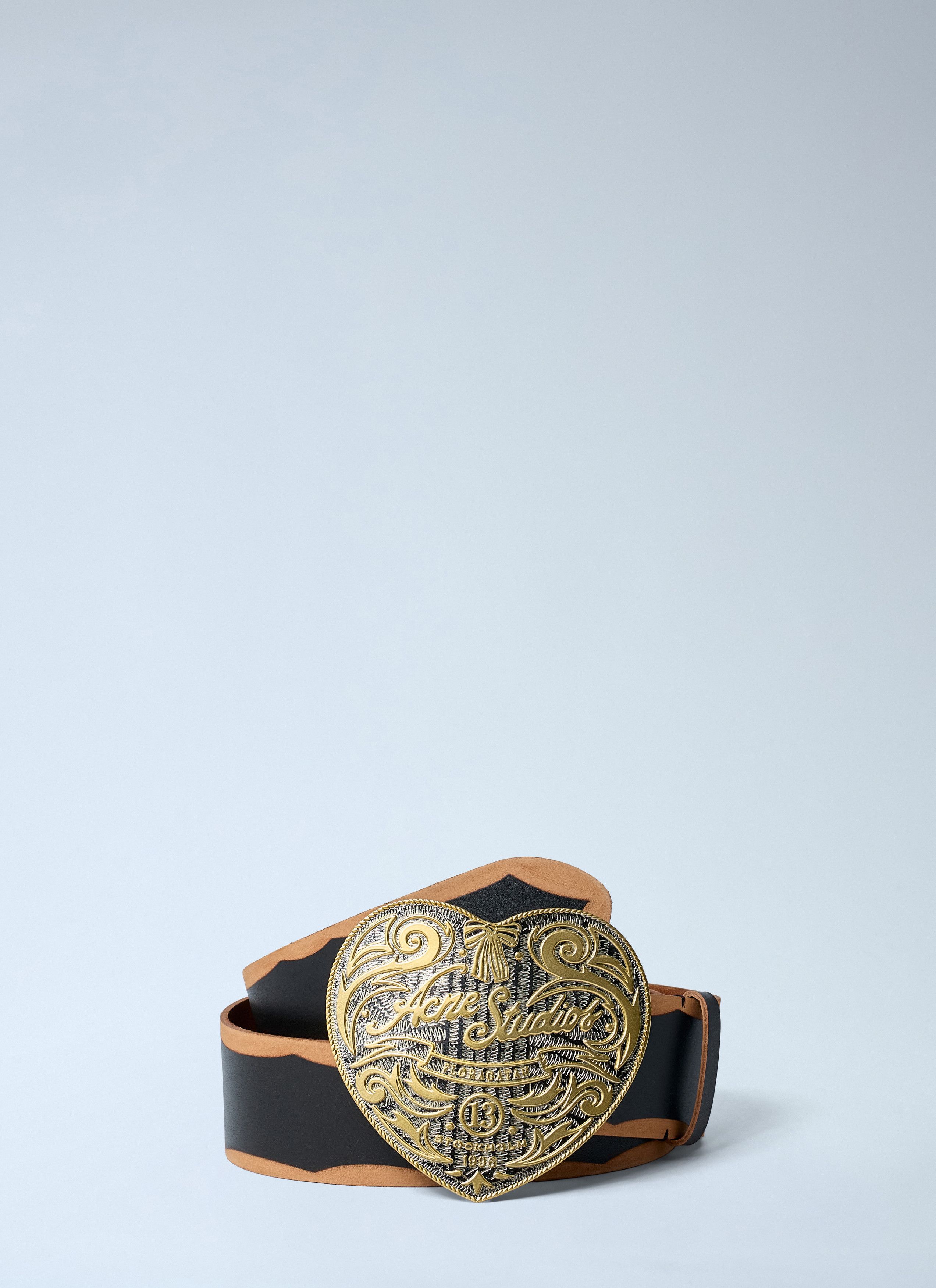 Acne Studios Heart Logo Engraved Belt Size ONE SIZE - 1 Thumbnail