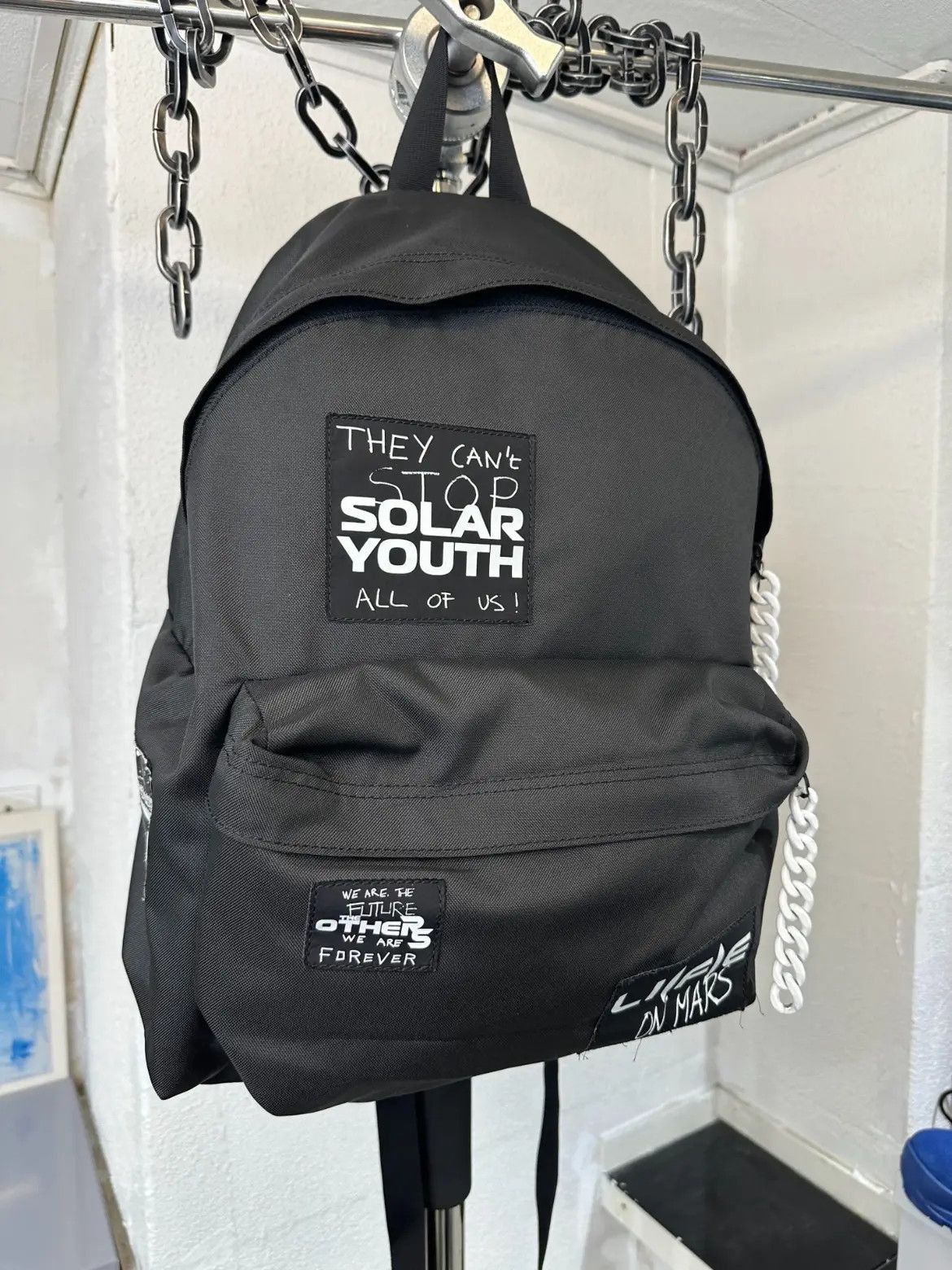 Raf Simons Patches & Chain Backpack