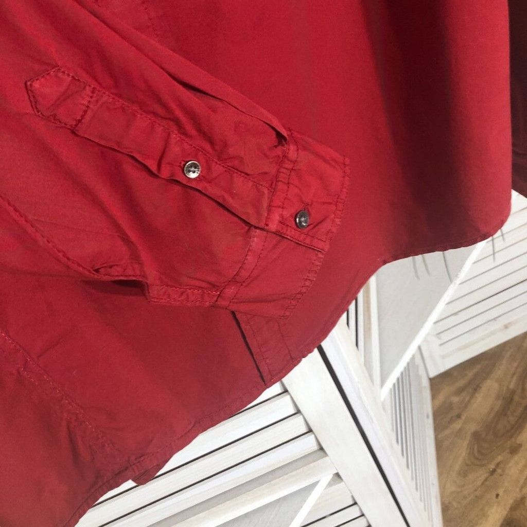 Guess Guess Classic Fit red casual shirt long sleeves cotton Sz L Size US L / EU 52-54 / 3 - 6 Thumbnail