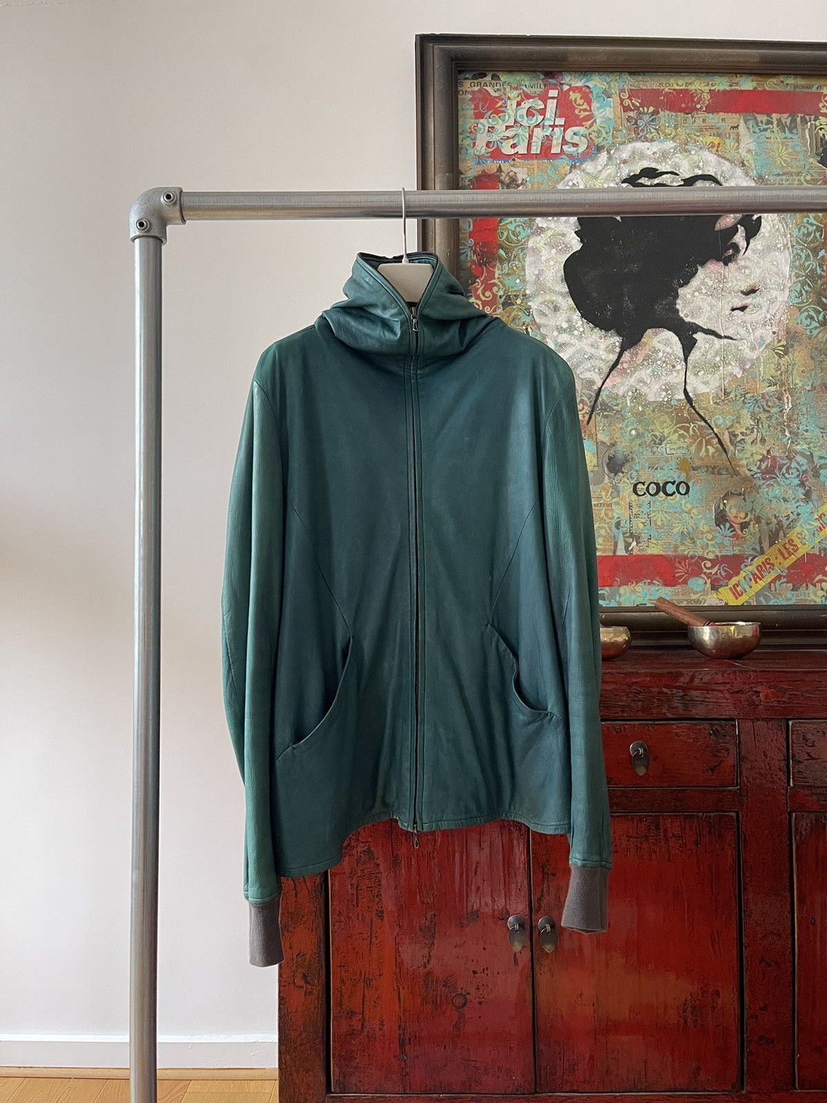 Attachment × Kazuyuki Kumagai Attachment Kazuyuki Kumagai (Attachment) Hooded Leather Jacket Size US L / EU 52-54 / 3 - 1 Thumbnail