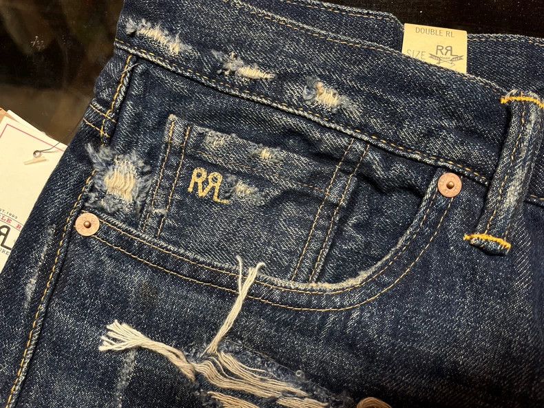 RRL Ralph Lauren RRL Ralph Lauren Knife cut patch damages Niuwang jeans Size US 32 / EU 48 - 3 Thumbnail