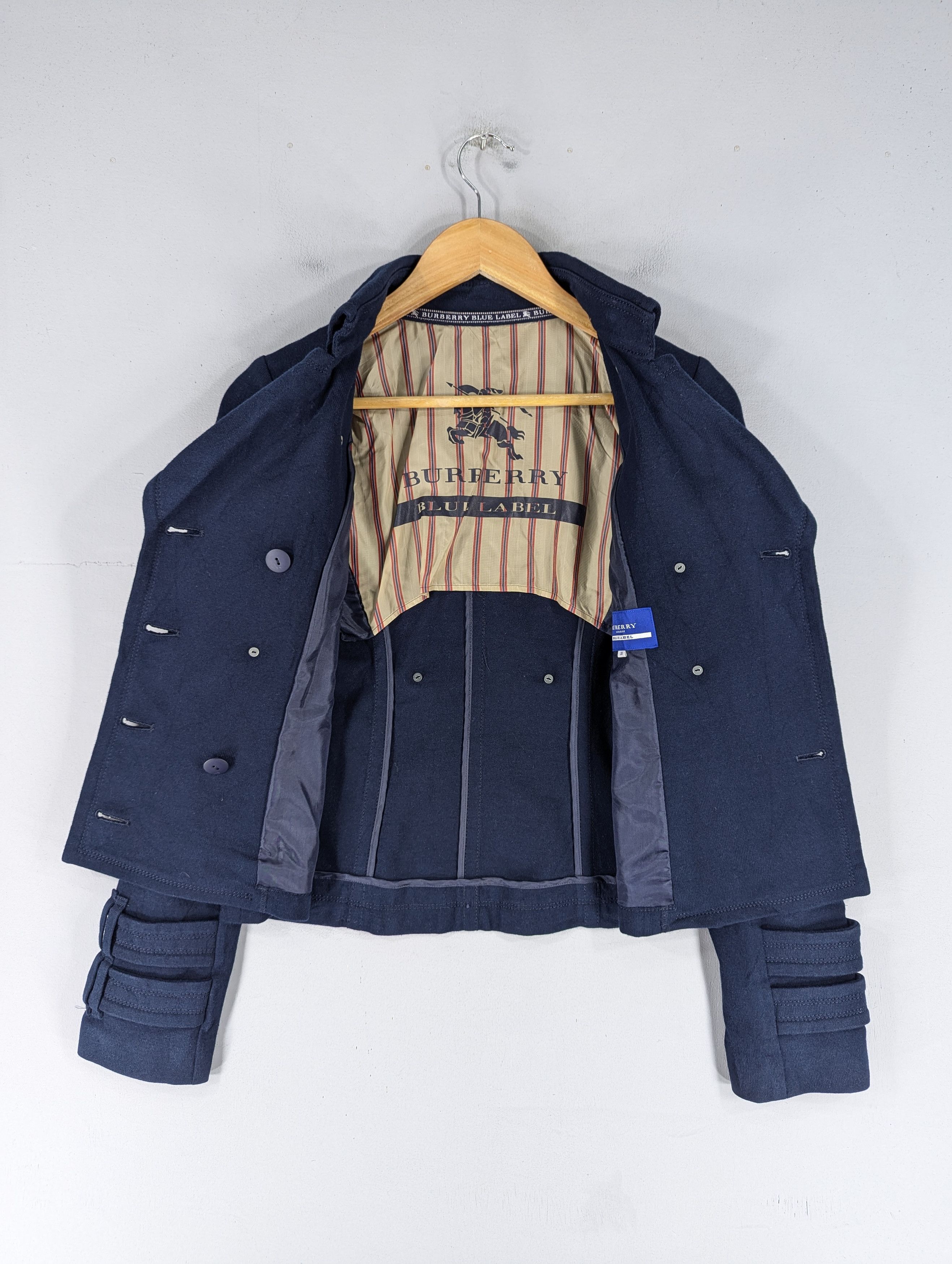Burberry Burberry Blue Label Cropped Double Breasted Wool Coat Jacket Size XS / US 0-2 / IT 36-38 - 9 Thumbnail