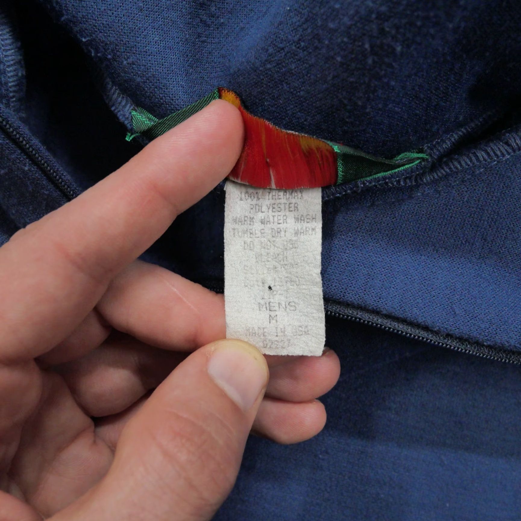 Vintage VINTAGE RedHead Sweatshirt Mens M Blue 1/4 Zip Mock Neck Pullover Fleece Polyester Logo Winter Size US M / EU 48-50 / 2 - 6 Thumbnail