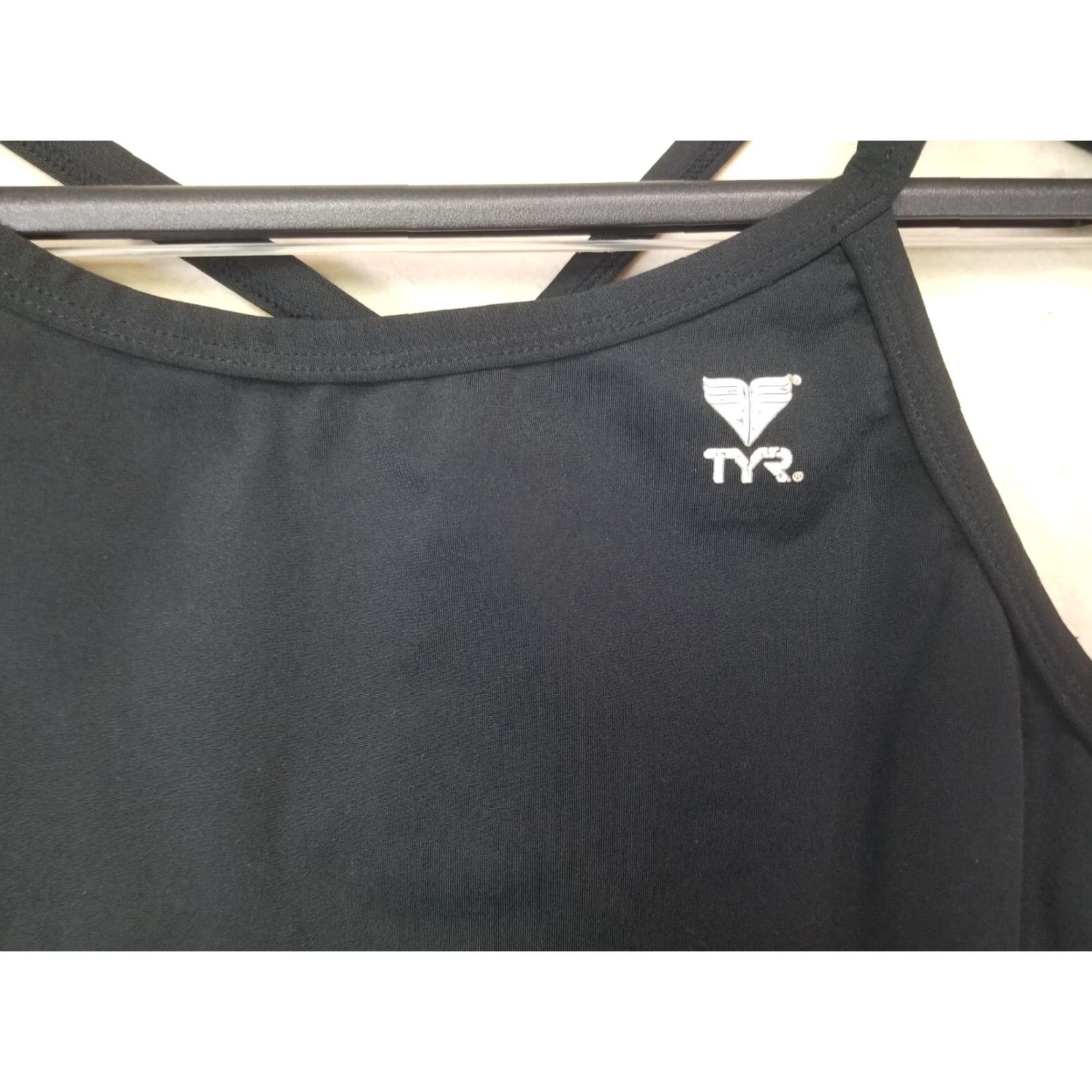 Vintage TYR Women One Piece Swimwear Beach Black 40 UV-Protection Chlorine-Resistant Logo Swimsuit Size ONE SIZE - 4 Thumbnail