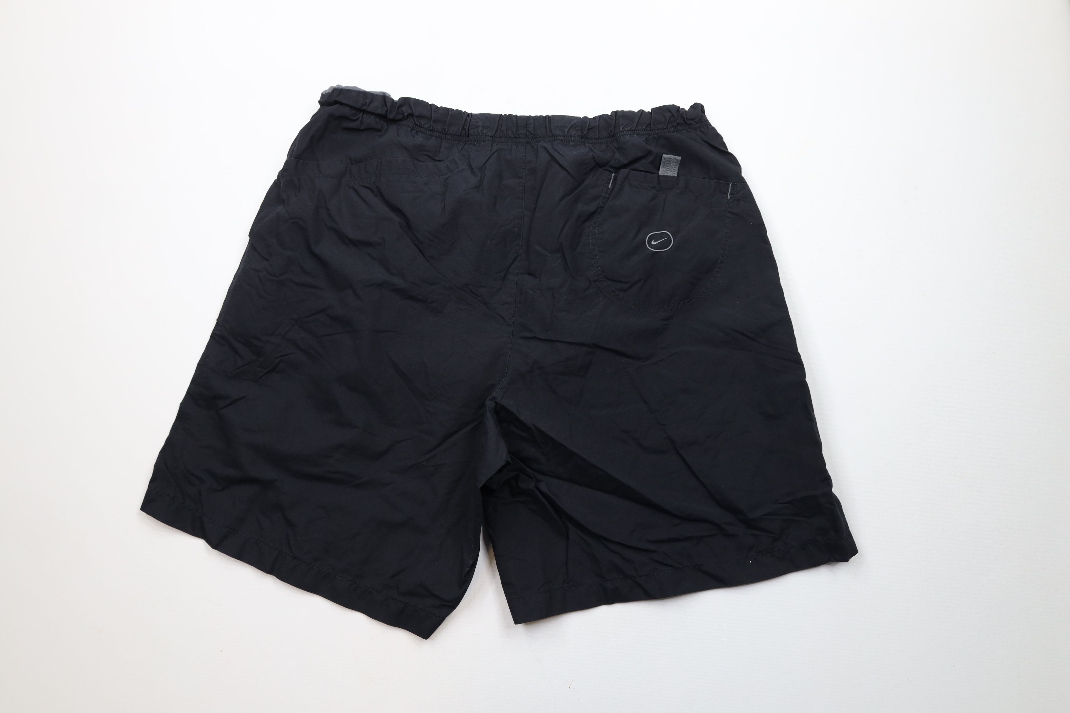 Nike × Vintage Vintage 90s Nike Travis Scott Mini Swoosh Lined Shorts Black Size US 36 / EU 52 - 8 Thumbnail