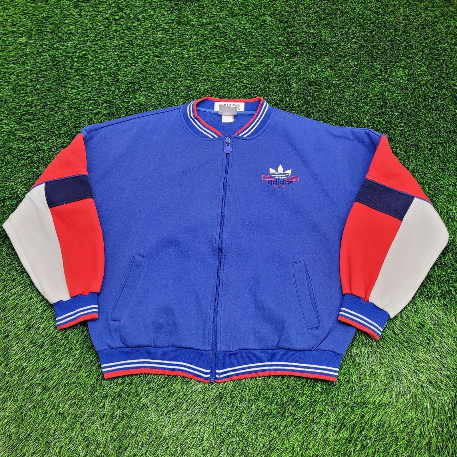Adidas Vintage 80s ADIDAS Track Jacket 2XL 26x25 Cropped Boxy Size US XXL / EU 58 / 5 - 1 Thumbnail