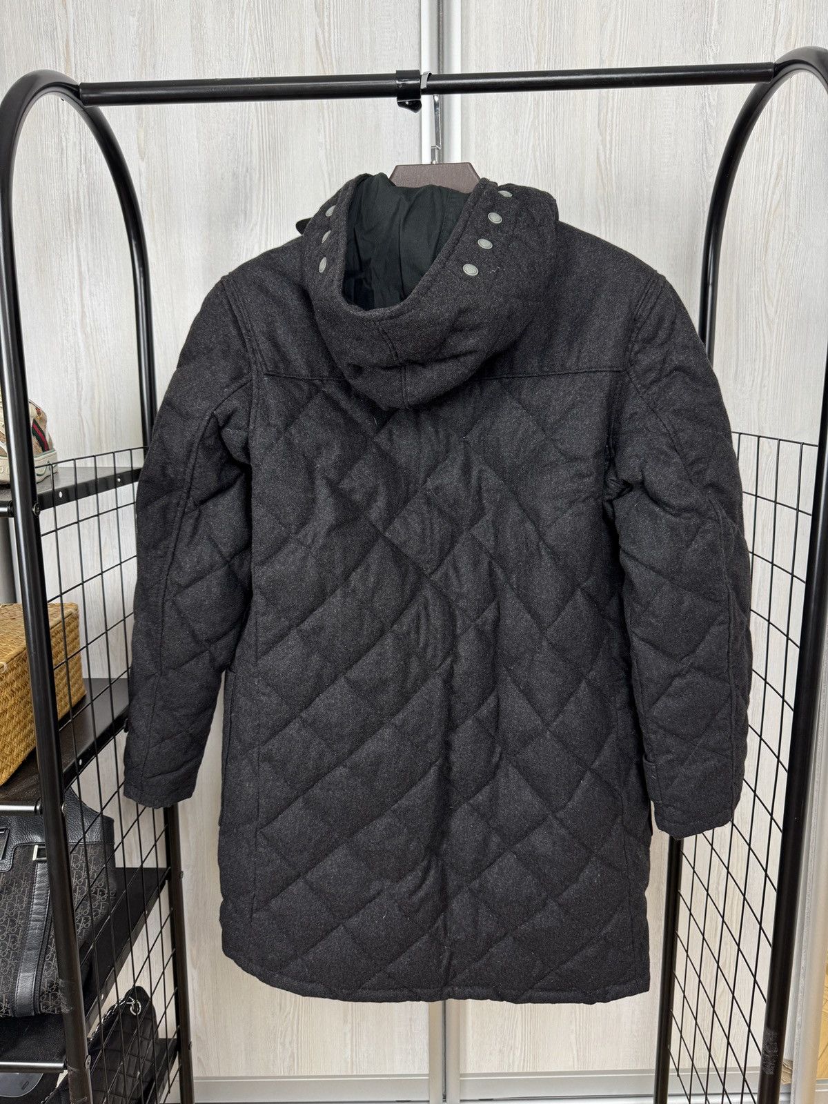 Ralph Lauren Ralph Lauren Quilted Toggle Cashmere Dark Gray Jacket Coat Size US L / EU 52-54 / 3 - 11 Thumbnail