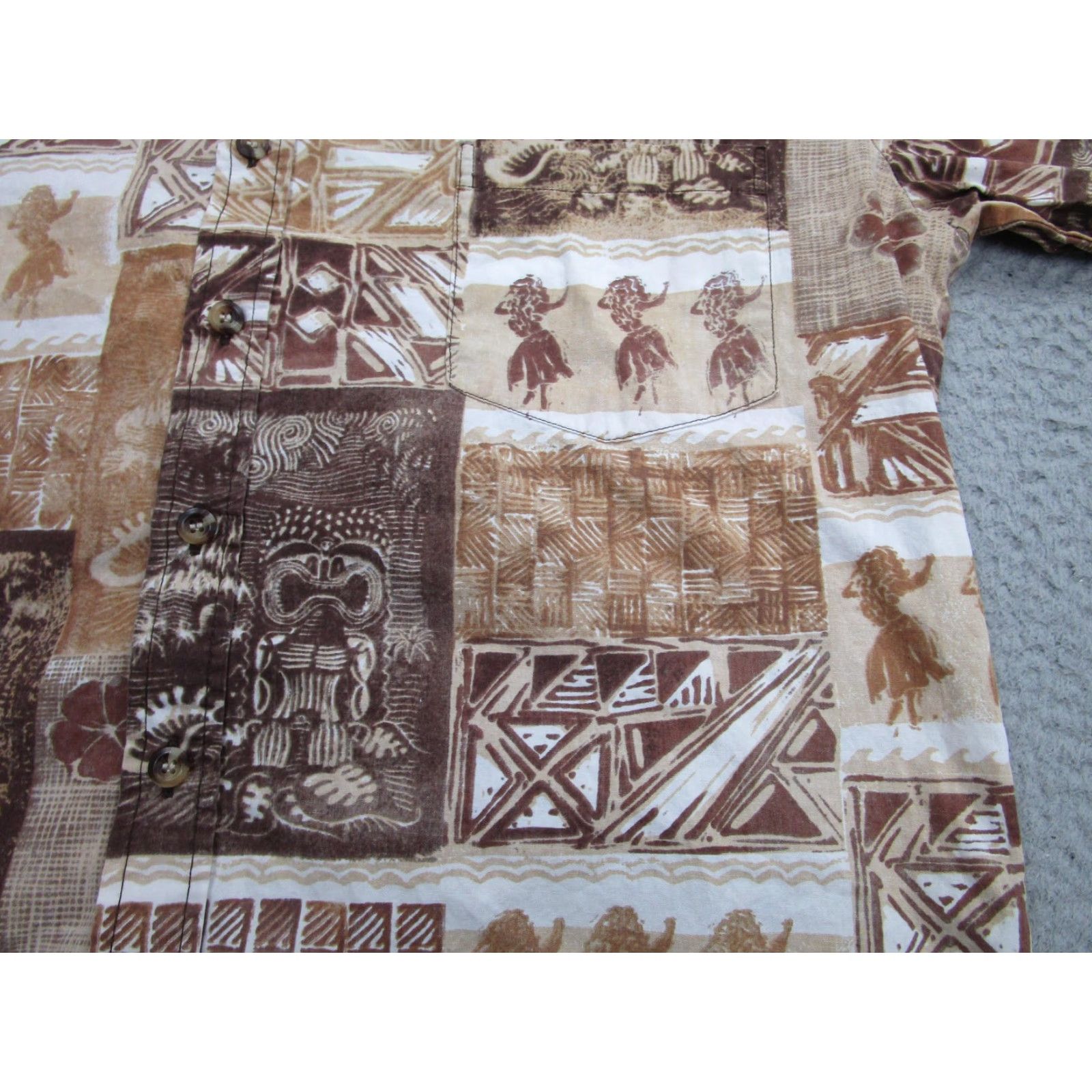ALOHAS Cooke Street Shirt Mens Large Hawaiian Aloha Tiki Print Short Sleeve Button Up Size US XL / EU 56 / 4 - 3 Thumbnail