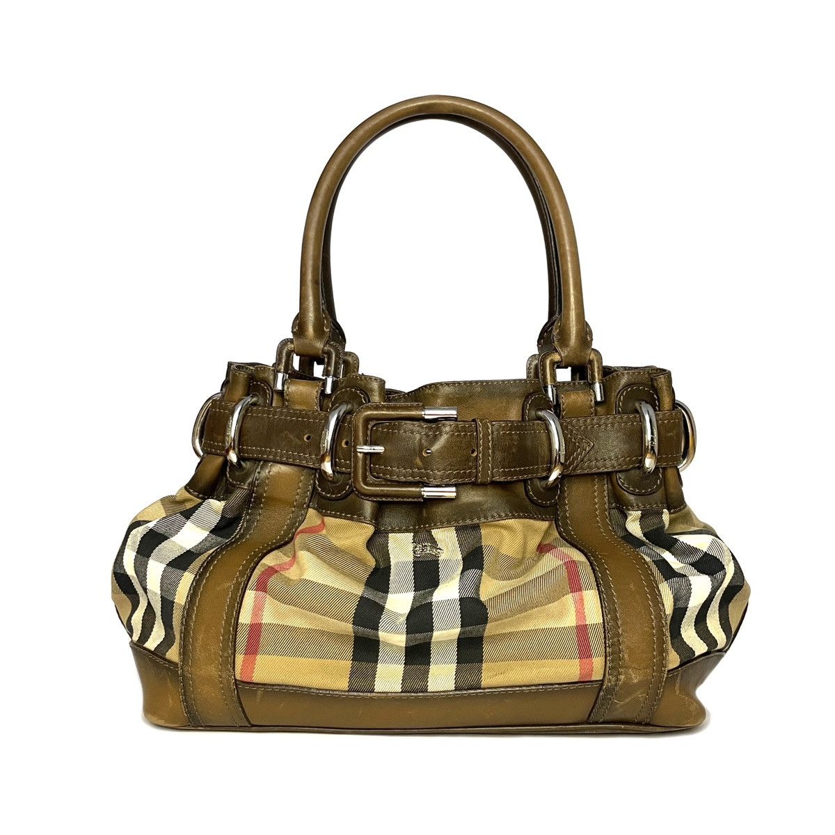 Burberry Burberry Beaton House Check Satchel Bag Size ONE SIZE - 1 Thumbnail