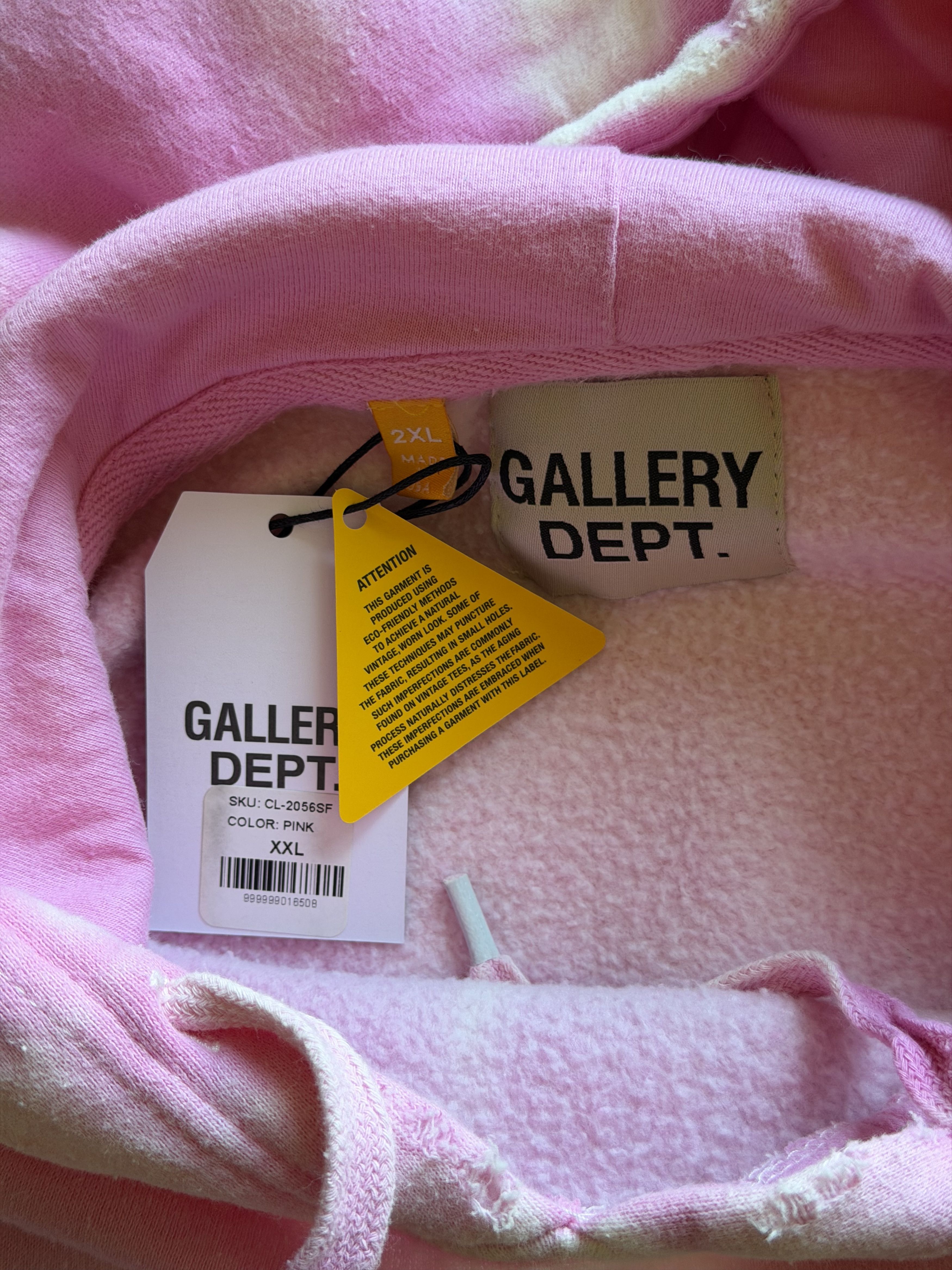Gallery Dept. Gallery Dept. Centered Logo Sunfaded Hoodie in Pink Size US XXL / EU 58 / 5 - 8 Thumbnail