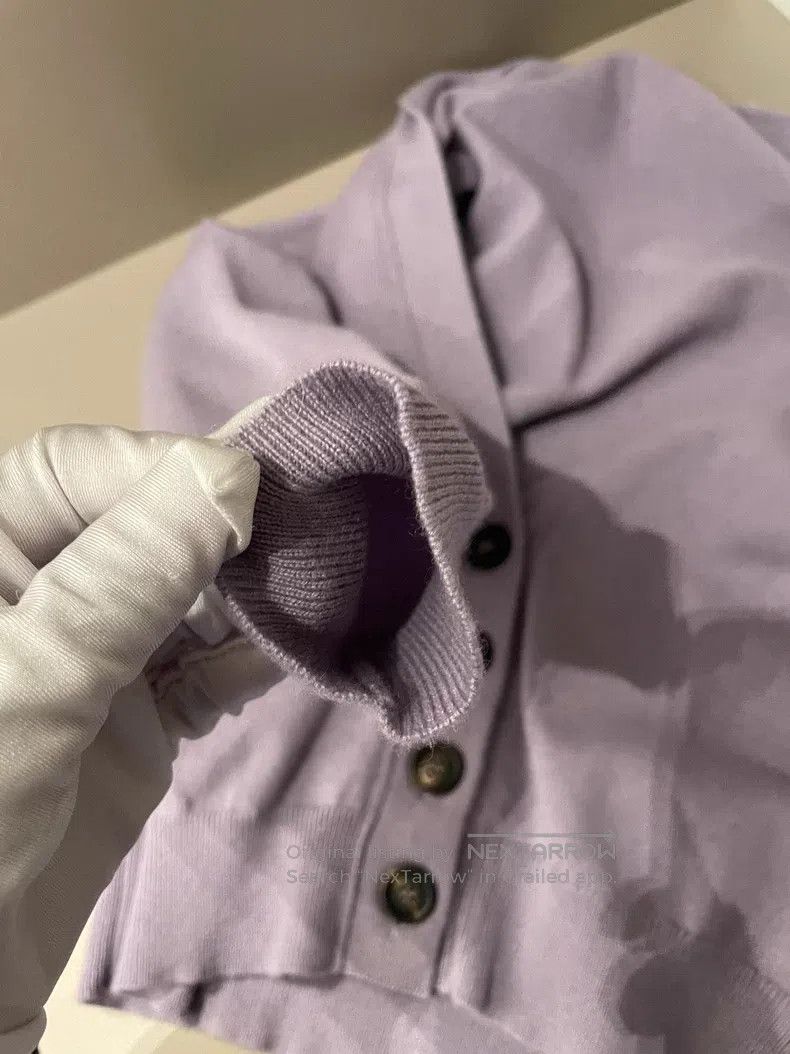 Brunello Cucinelli Brunello Cucinelli Lavender Cashmere Cardigan Size S / US 4 / IT 40 - 8 Thumbnail