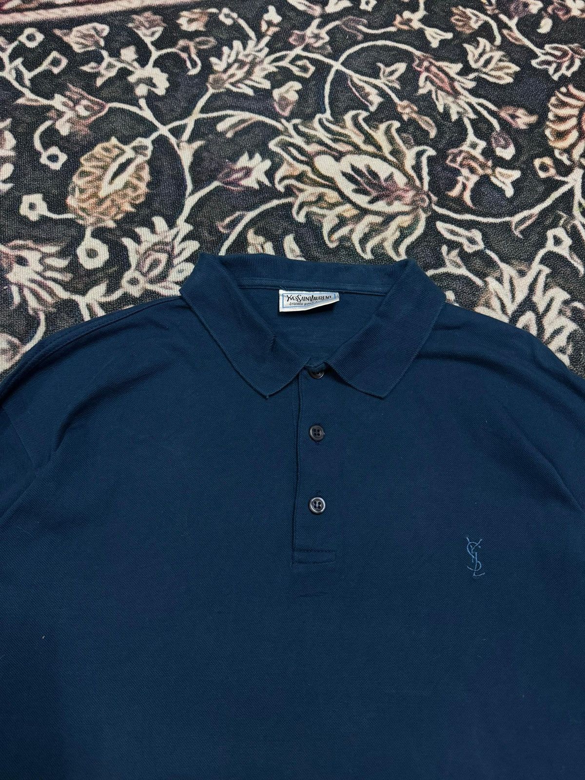 Yves Saint Laurent Vintage 90s Yves Saint Laurent Long Sleeve Polo Shirt Italy Size US S / EU 44-46 / 1 - 2 Thumbnail