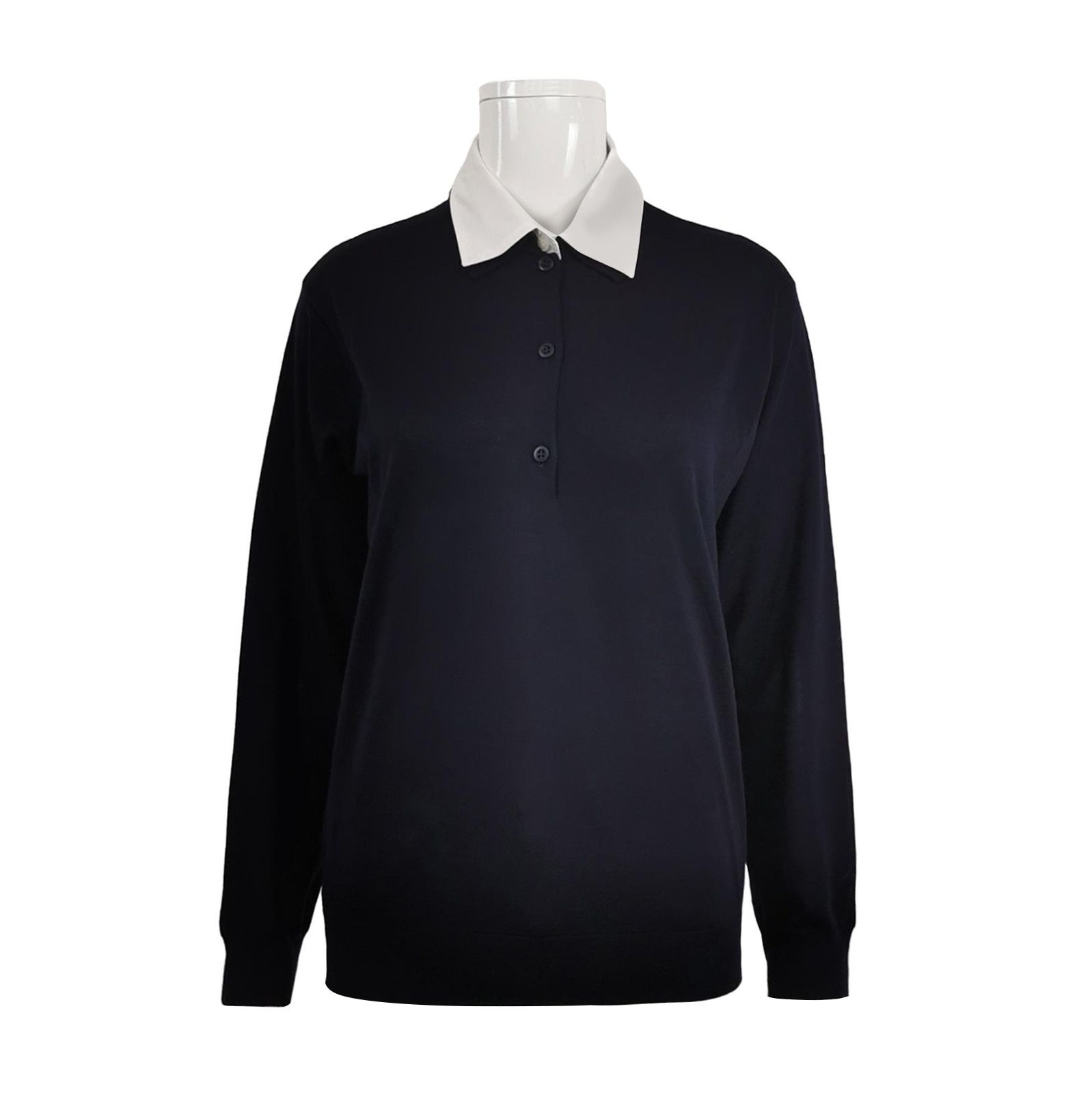 Prada Prada Color Block Wool Long Sleeve Knit Top 0089 Size XS / US 0-2 / IT 36-38 - 1 Thumbnail