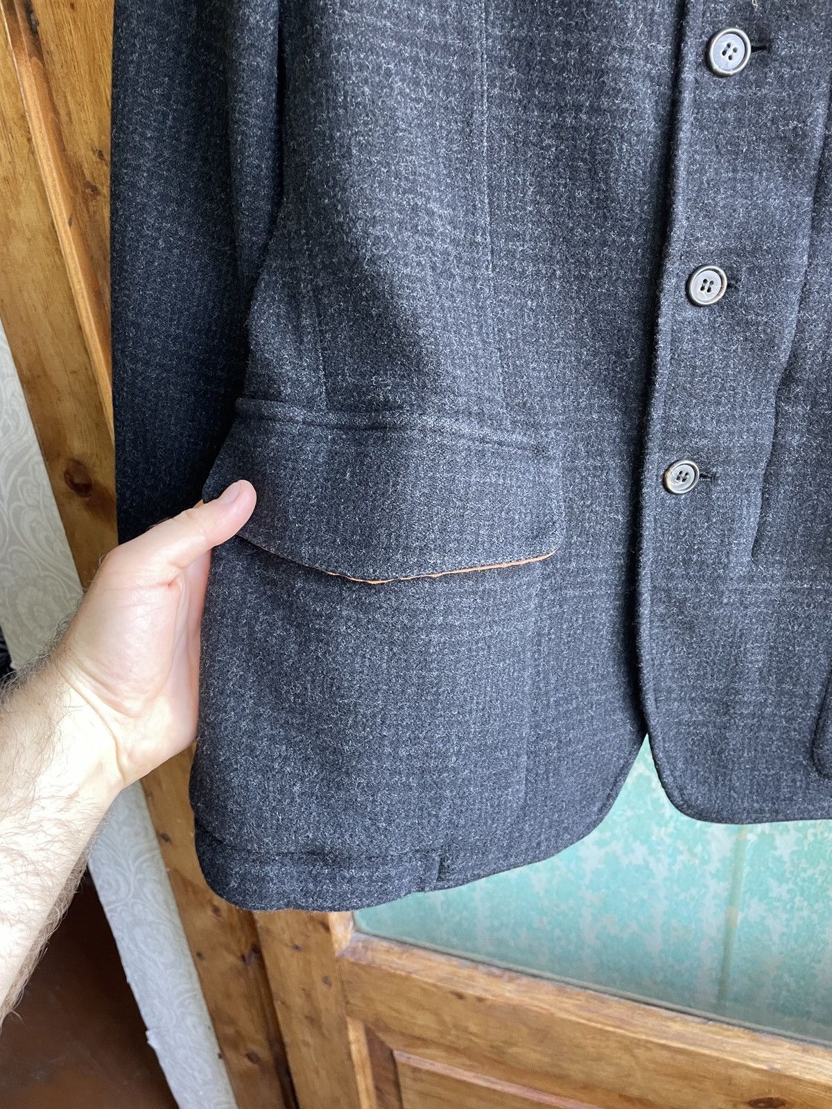 Corneliani Corneliani CC colection Men’s Formal Jacket Wool Blazer Size 52R - 3 Thumbnail